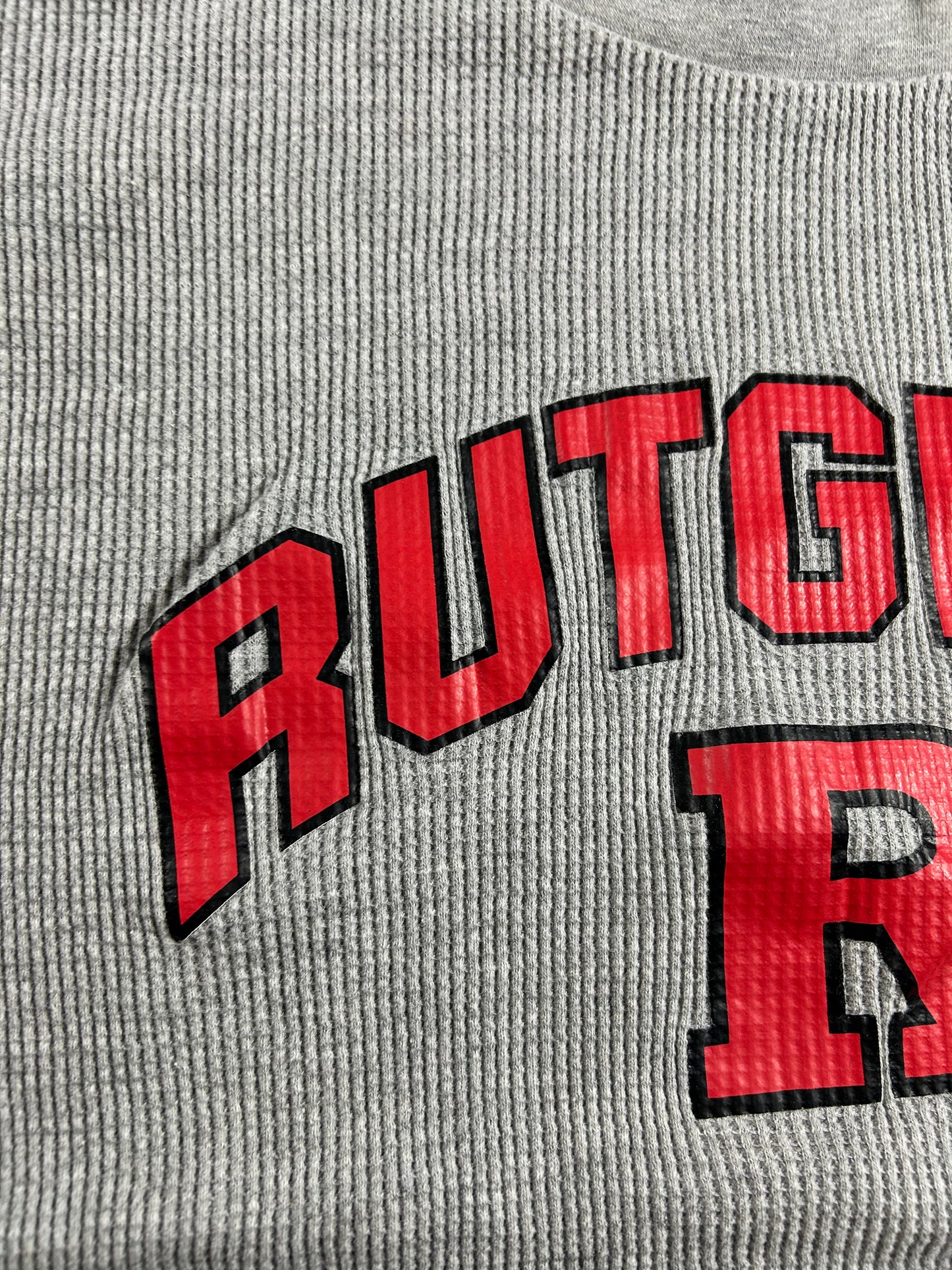 Rutgers Scarlet Knights College Thermal Long Sleeve Shirt Large/Medium Fit 22x26.25/27.25 Inches