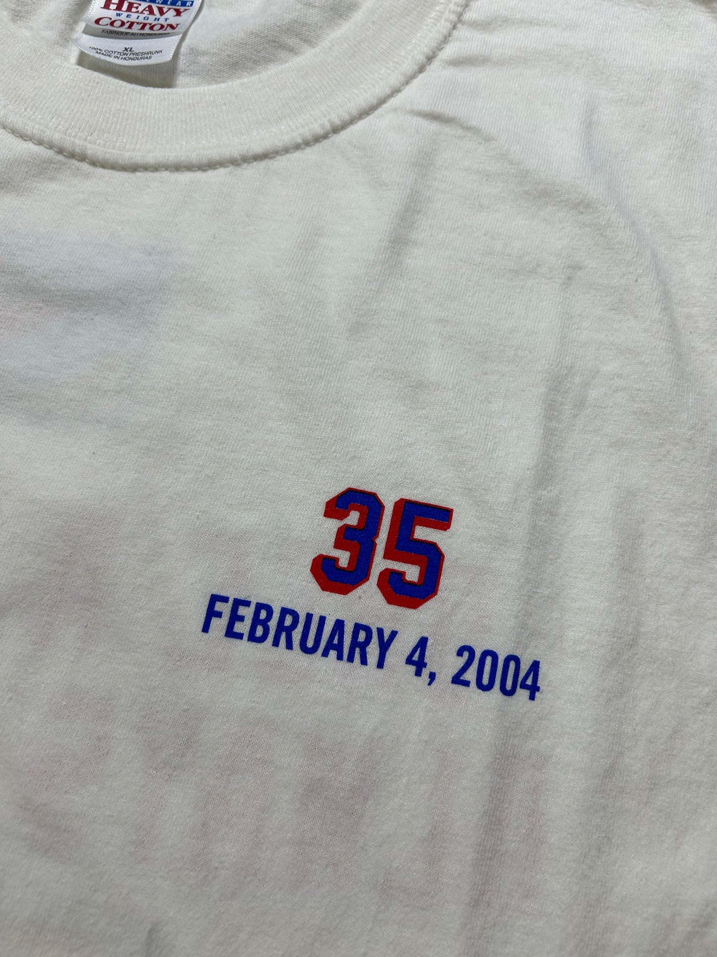 2004 New York Rangers Mike Richter Retirement Once A Ranger Always A Rangers Tee #35 February 4, 2004 Nextel Promo XL 24x31.25 Inches