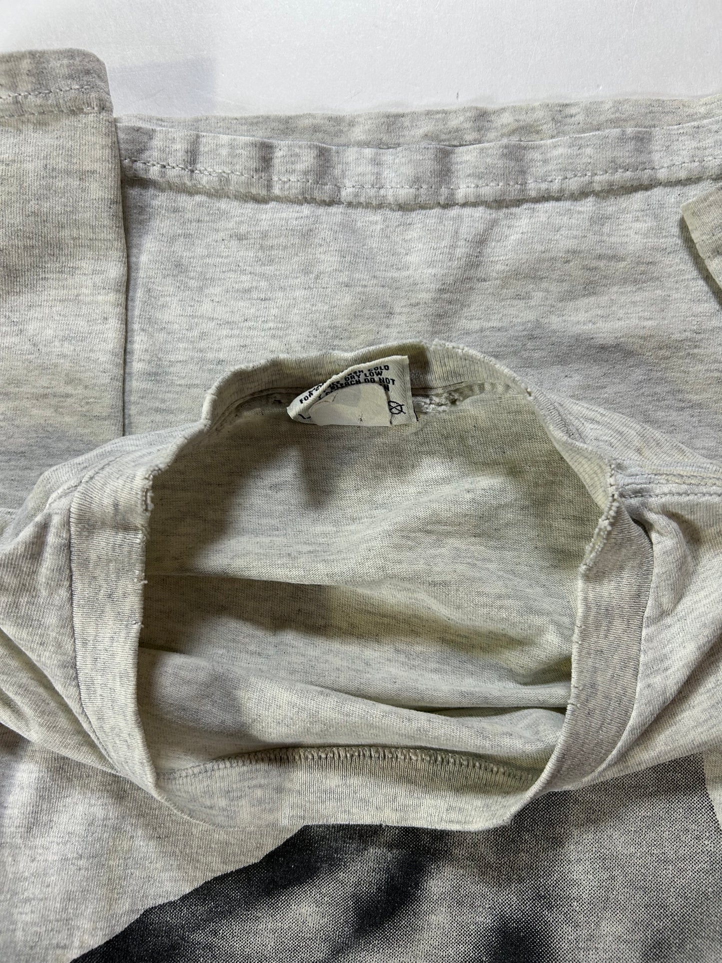 Vintage 90s Nutmeg Mills Chicago Bulls Slam This NBA Tee Gray L/XL 22.5x29 Inches Gray Worn As Is Has Wear & Stains