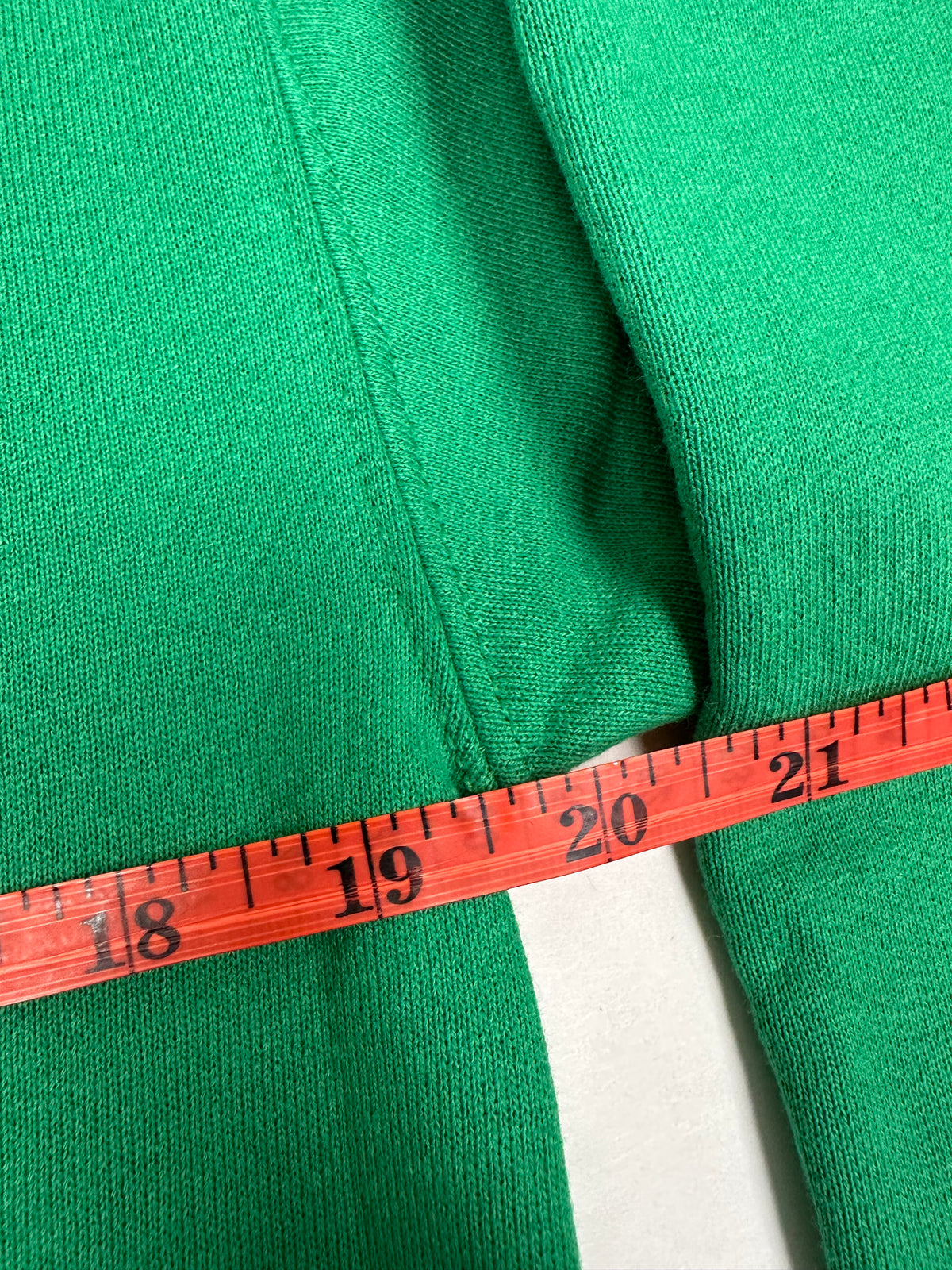 Edgewood NJ “Deeper Than The Roots.” First Edition Crewneck Sweatshirt Tagged Youth Large 90s Russell Athletic 50/50 Blend Made In USA DS Kelley Green 19.5x24
