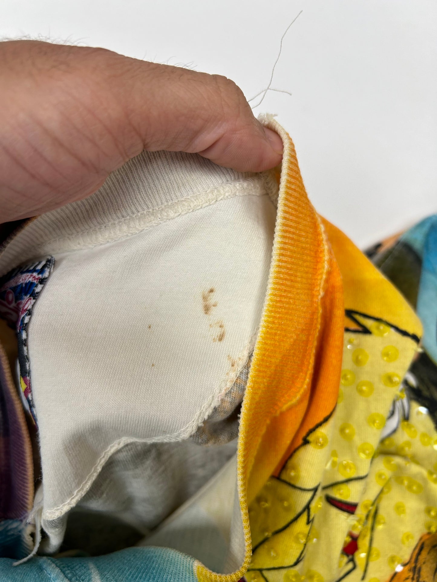 Vintage Disney JouJou Villains Cruella Maleficent Captian Hook Beaded Shirt Big 2XL For 25.5x32.75/34.75 Inches As Is Has Flaws