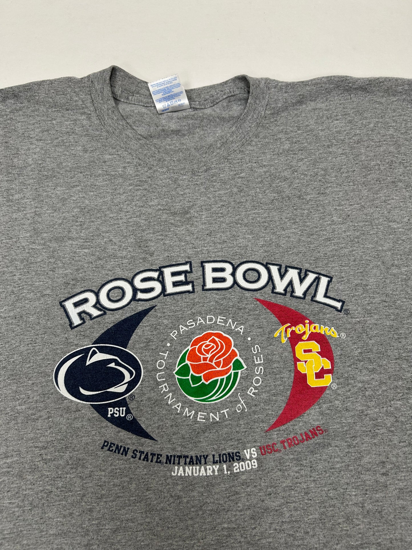2009 Rose Bowl Penn State Nittany Lions Vs USC Trojans Match Up Tee XL 24x29 Inches