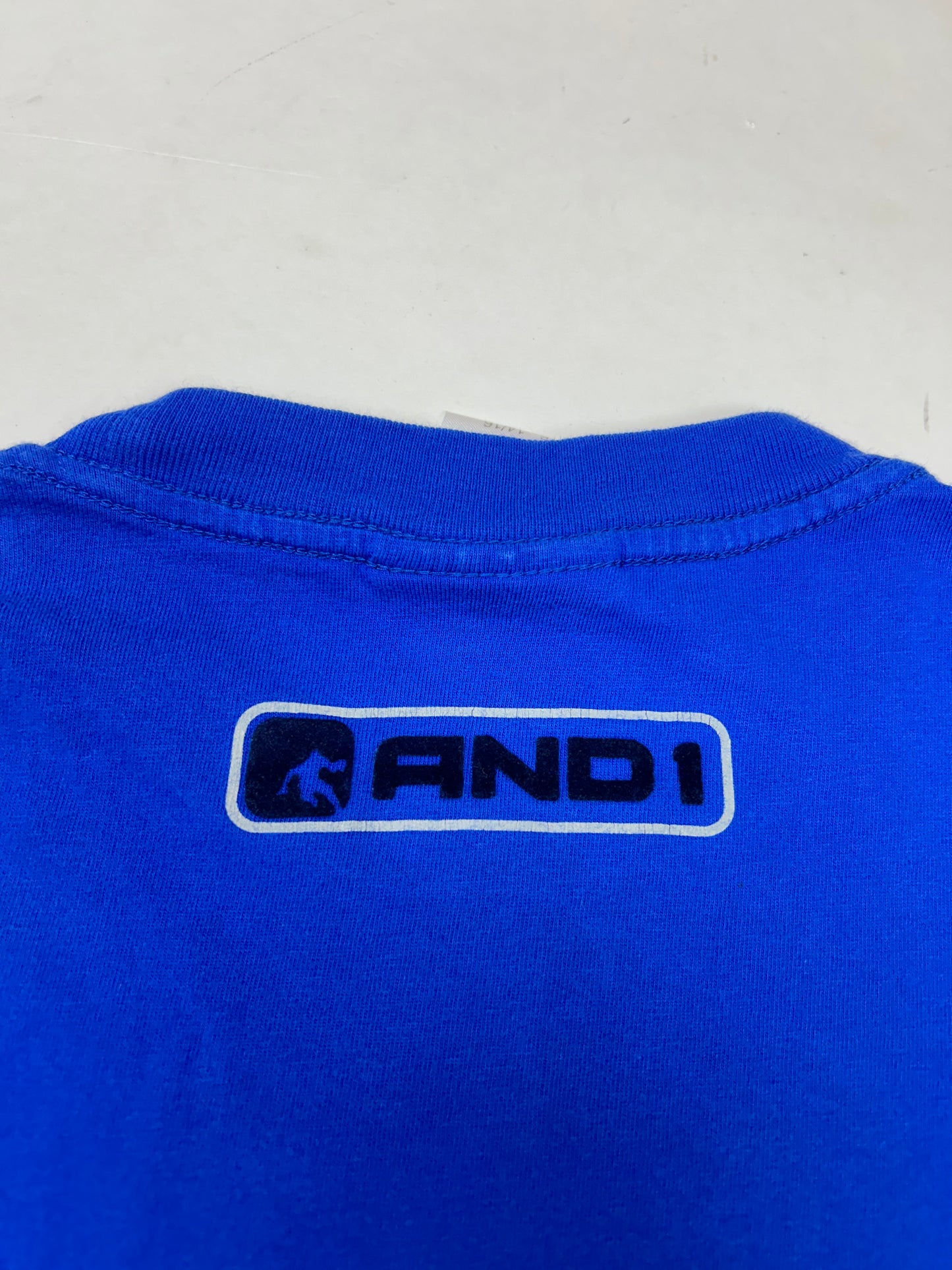 Vintage 00s And 1 Basketball Graphic Tee Youth Large (14/16) Blue Adult S/M 20x26 Inches