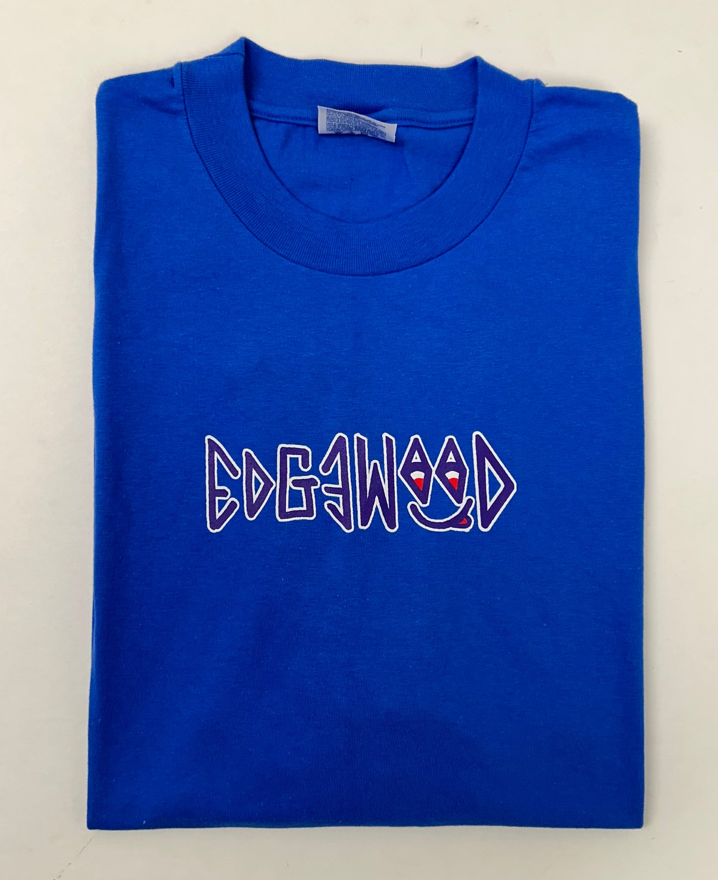 Edgewood NJ first edition “Deeper Than The Roots.” Tee XL 23.75x31.75 Inches Hanes Beefy-T 100% Cotton USA/Mexico Made Royal Blue