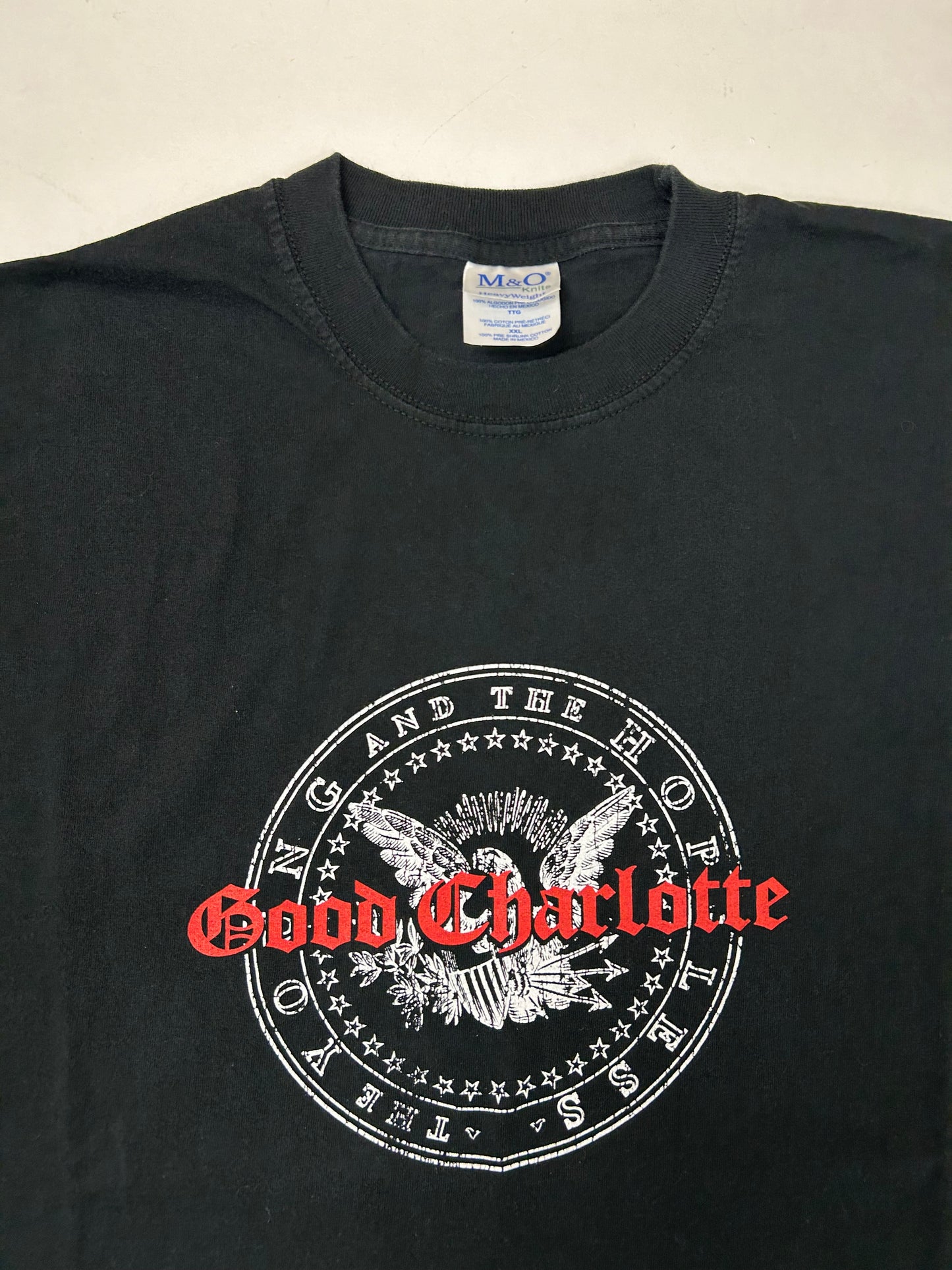 Vintage 2004 Good Charlotte The Young And The Hopeless Band Punk Music Tee 2XL 25.5x30.25 Inches
