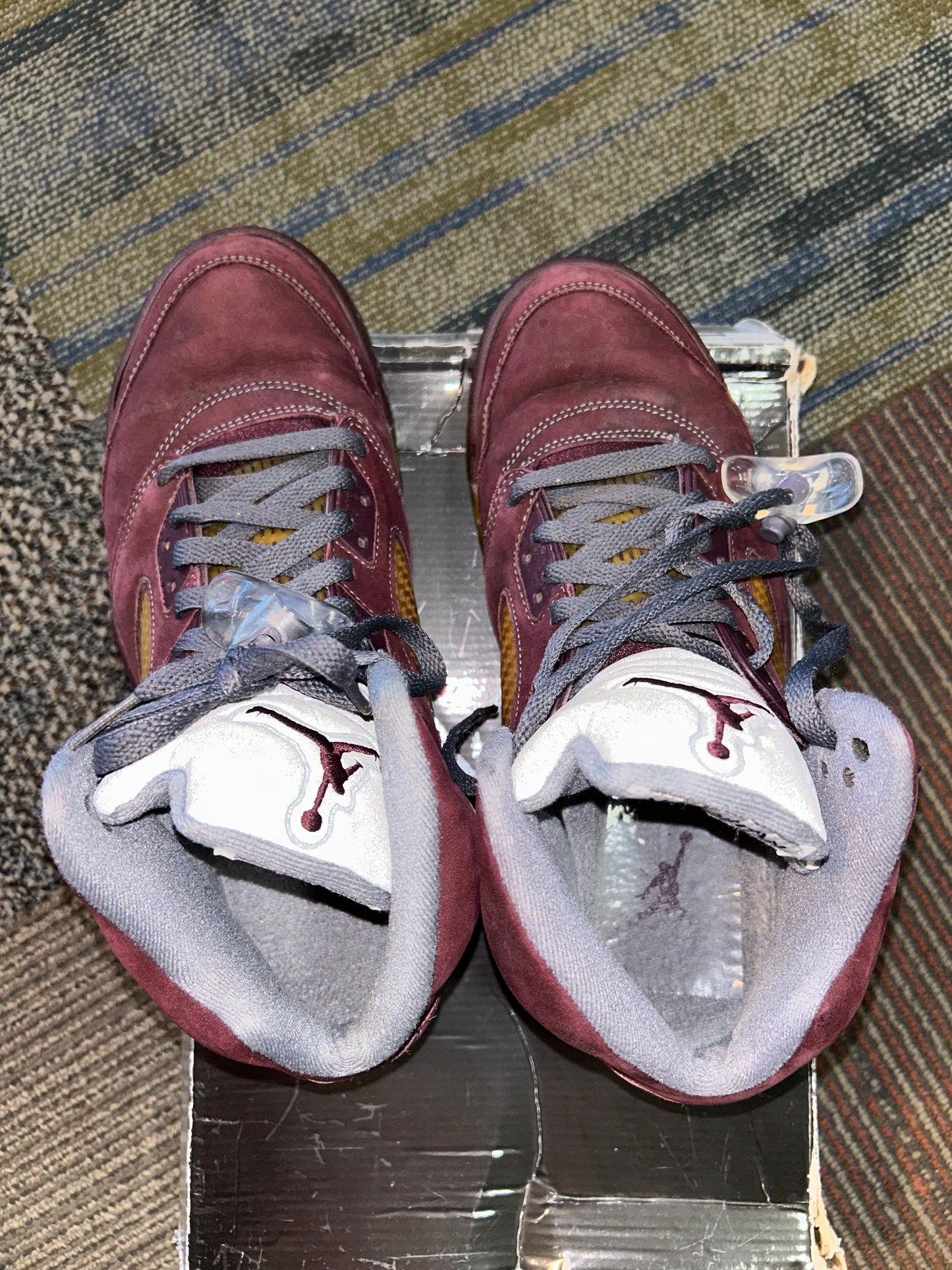 Air Jordan 5 Retro LS Burgundy Size 10 2006 Need Sole Swapping As Is Rep Box