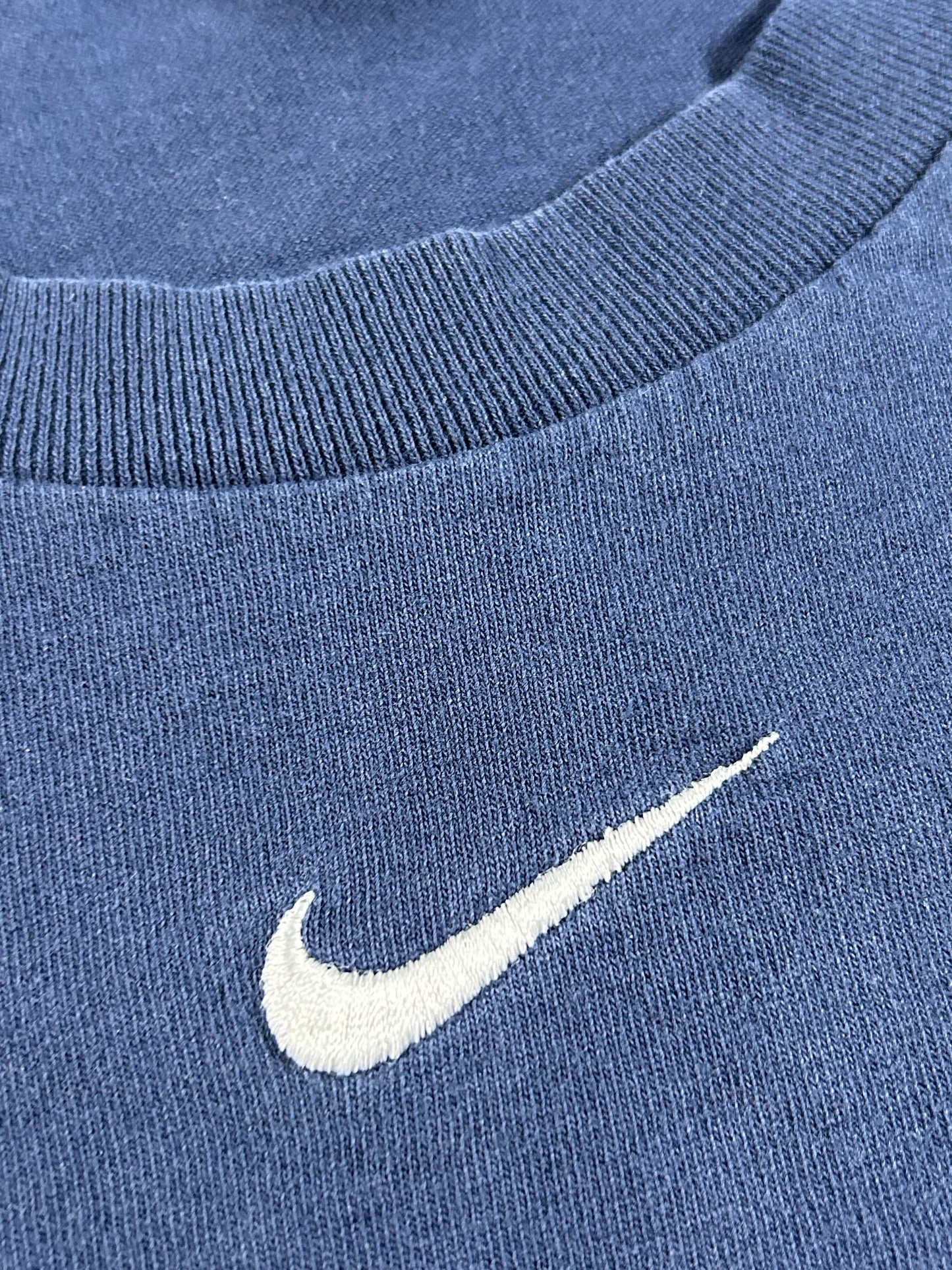Vintage 90s Nike Center Swoosh Long Sleeve Tee XL 24x30 Inches Navy