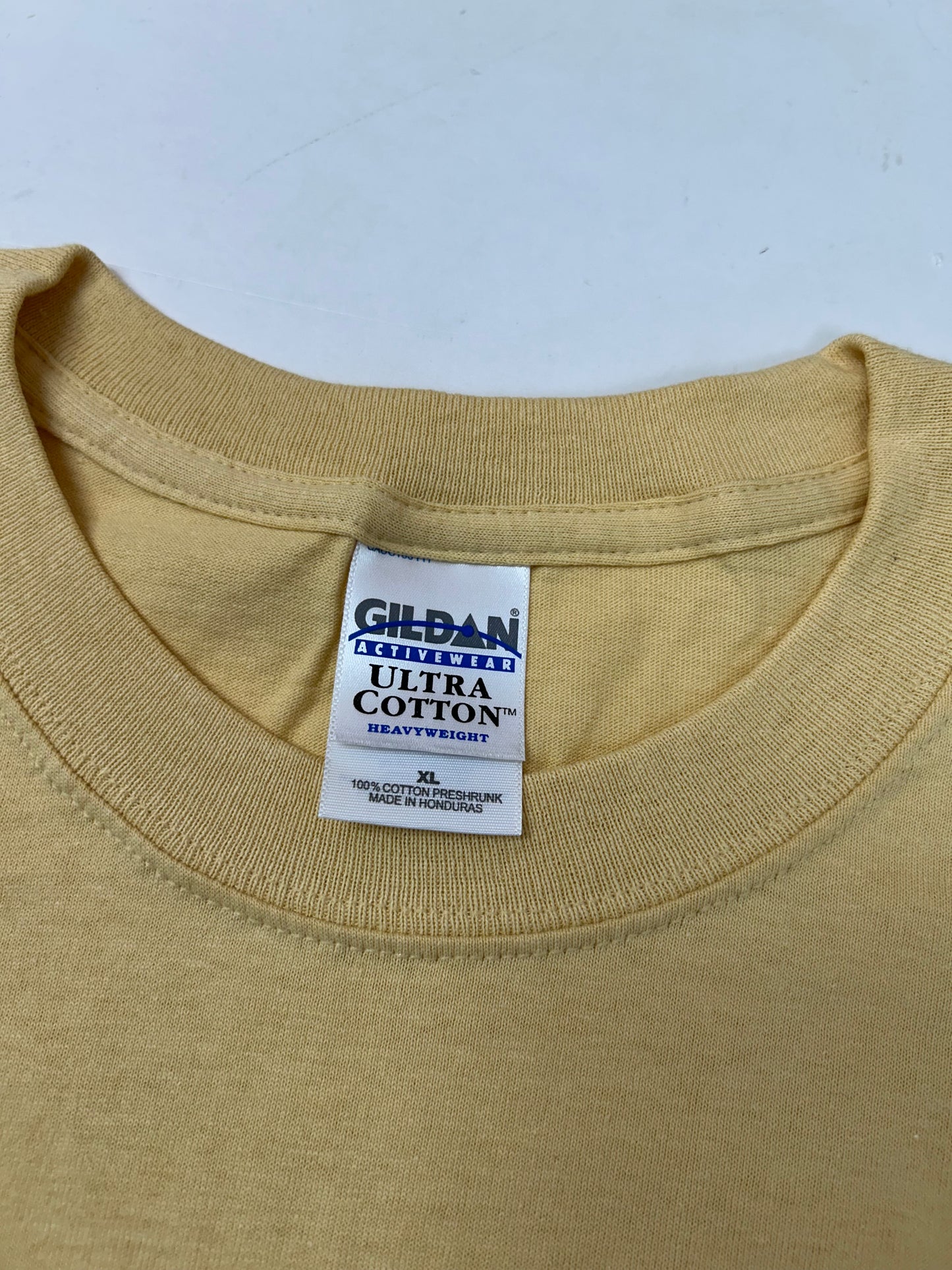 Edgewood NJ first edition “Deeper Than The Roots.” Tee XL 24.5x32 Inches 00s Gildan 100% Cotton Honduras  Made Sand Tanish Color