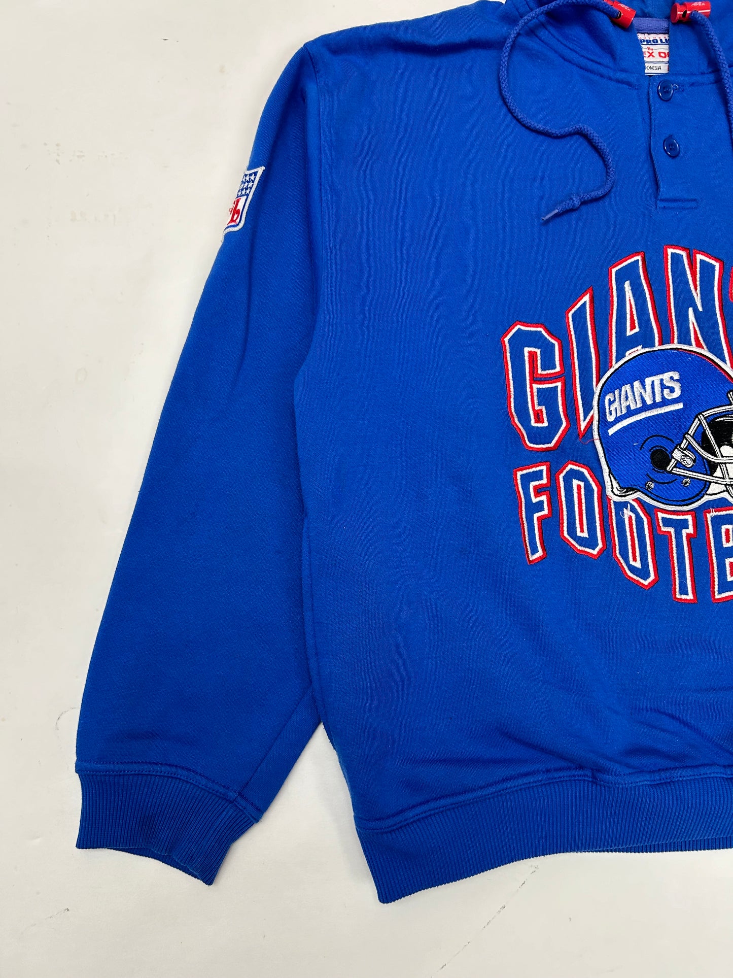 Vintage Pro-Line Apex One New York Giants Hooded Sweatshirt Large/Medium 24.75x26.5 Inches