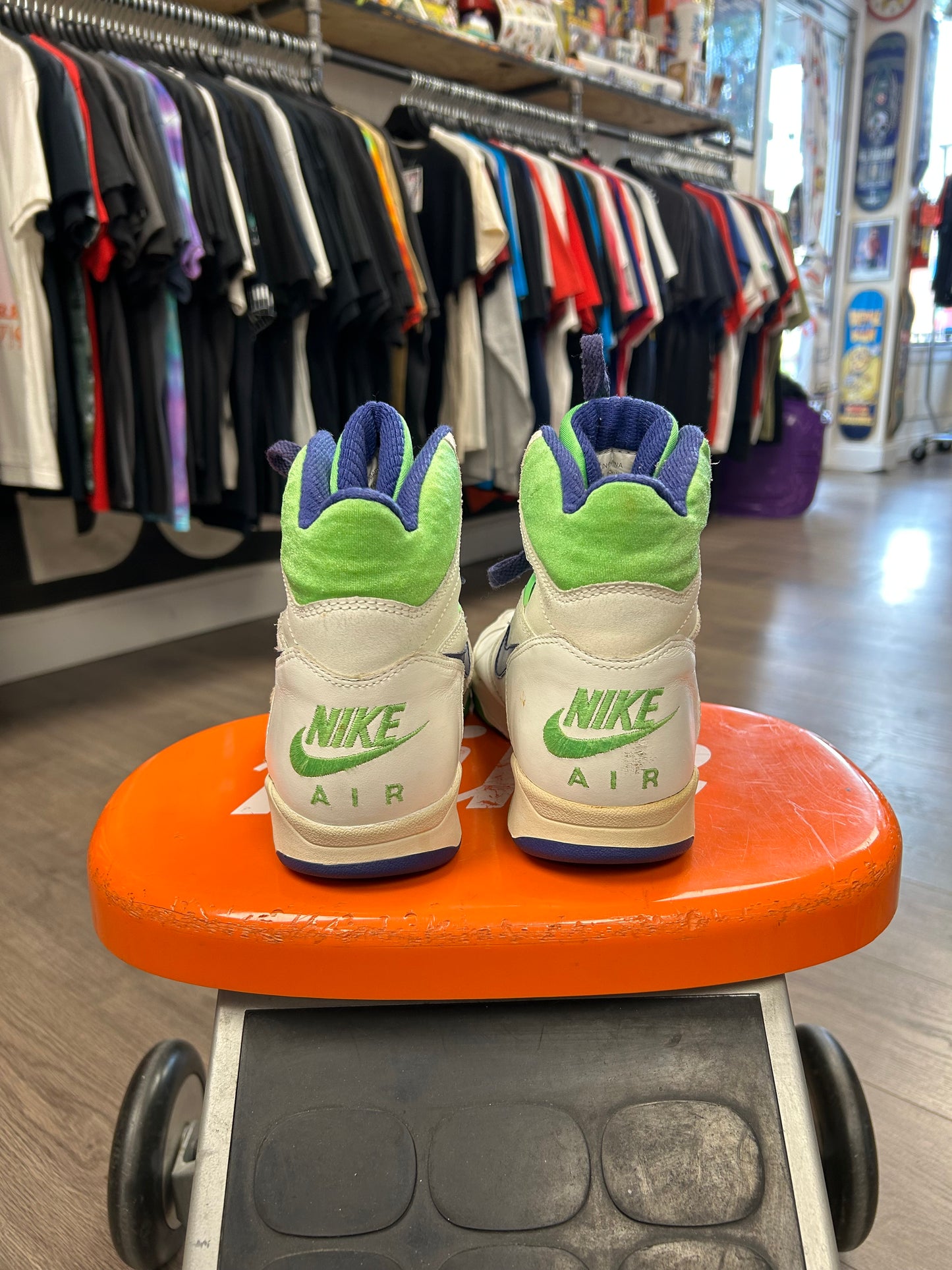 Vintage Nike Air Sabre Flight High 8.5 Basketball Sneaker 1991 As Is 910204 PF