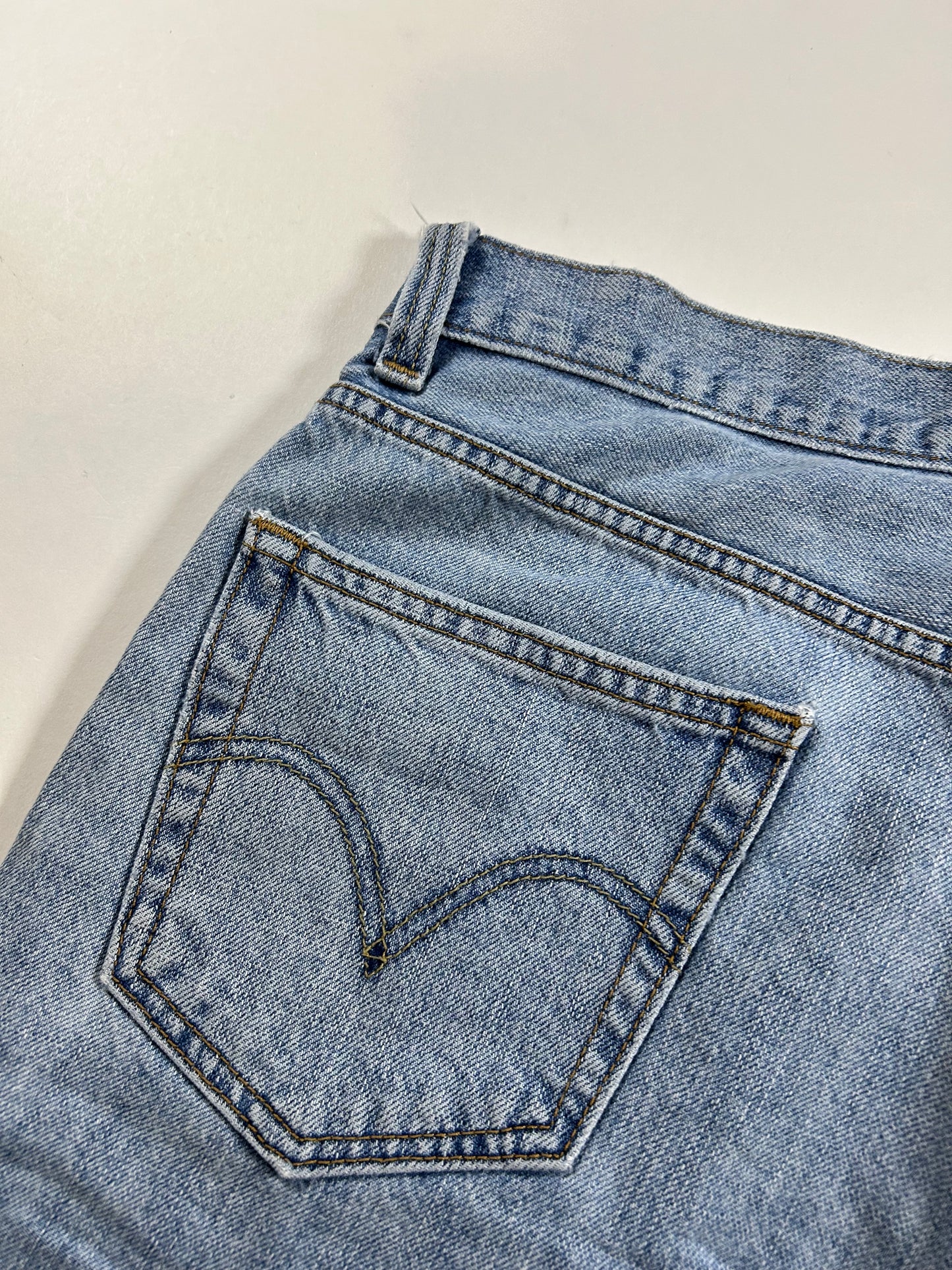 Vintage Levi's 550 Denim Blue Jean Shorts Relaxed Fit 36 18.25x23 Inches Cotton Lesotho