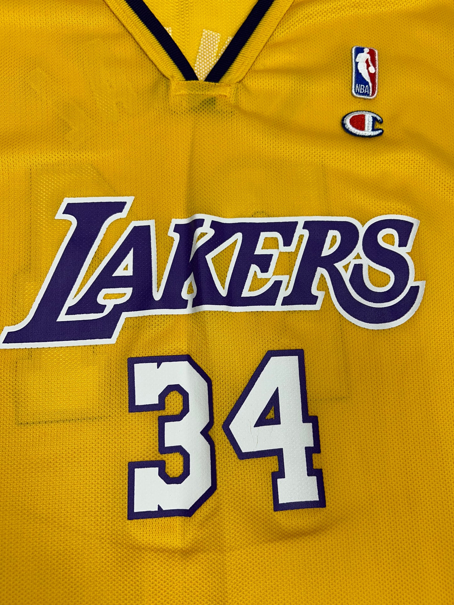 Los Angeles Lakers Shaquille O’Neal “Shaq” Jersey Champion 48 XL 27x32.5 Inches Wide Shoulder