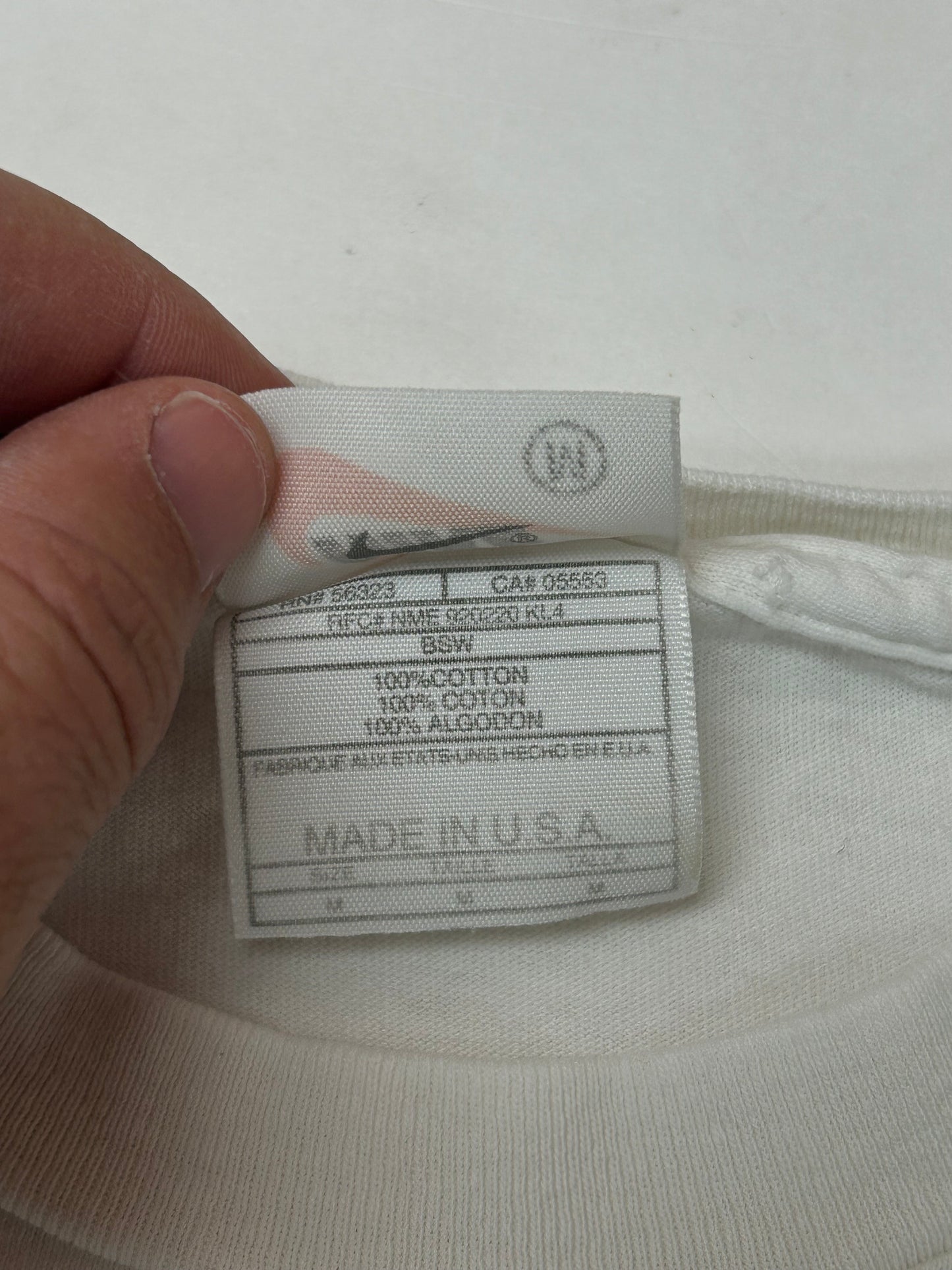 Vintage Nike 1996 The Lipton Rado Championships Tennis Tee Worn As Is White Tag Boxy M/L Fit 21.25x25.25 Inches