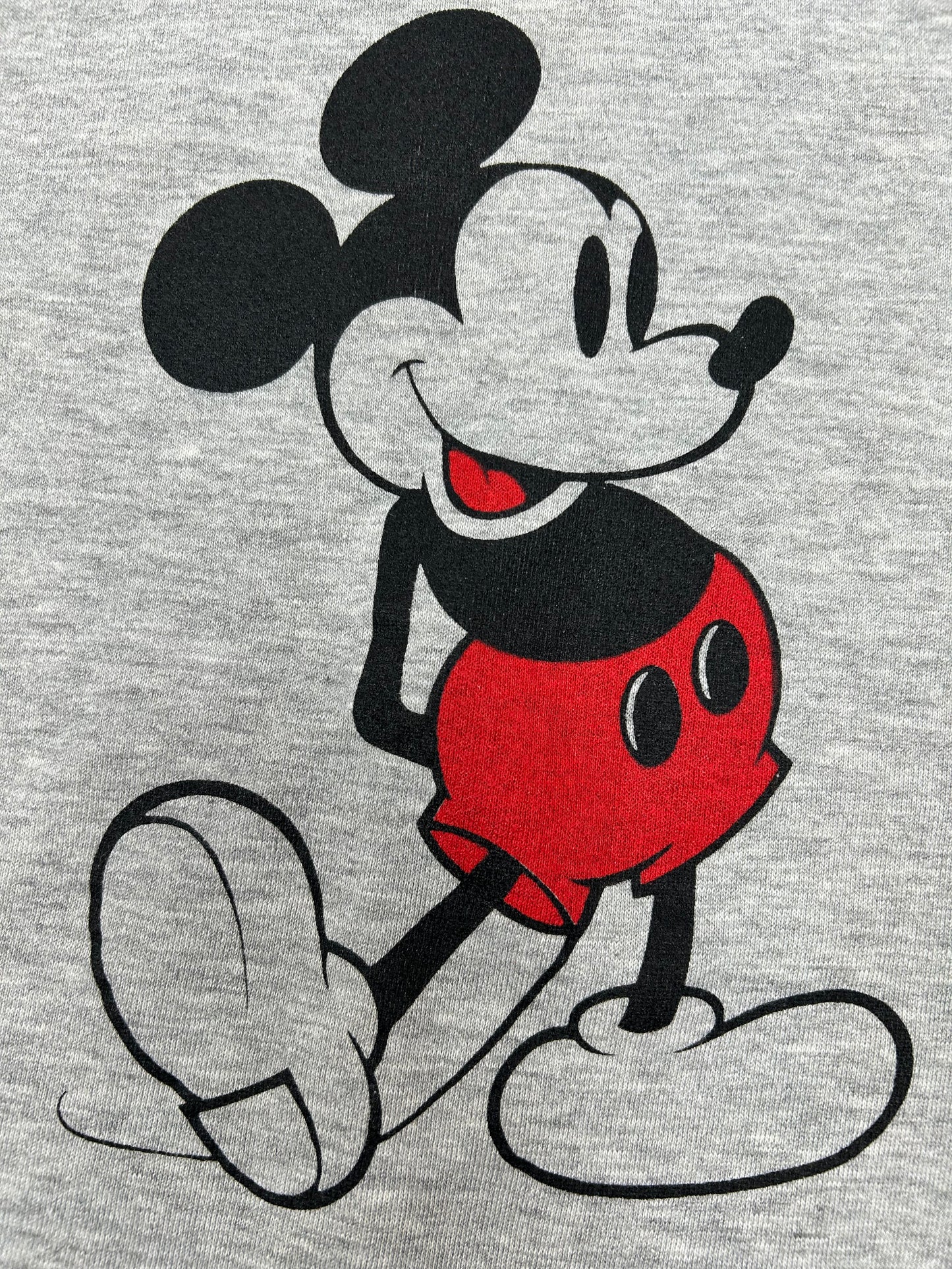 Vintage Disney Mickey Mouse Raglan Crewneck Sweatshirt 21.5x26.25 M/S Fit Gray