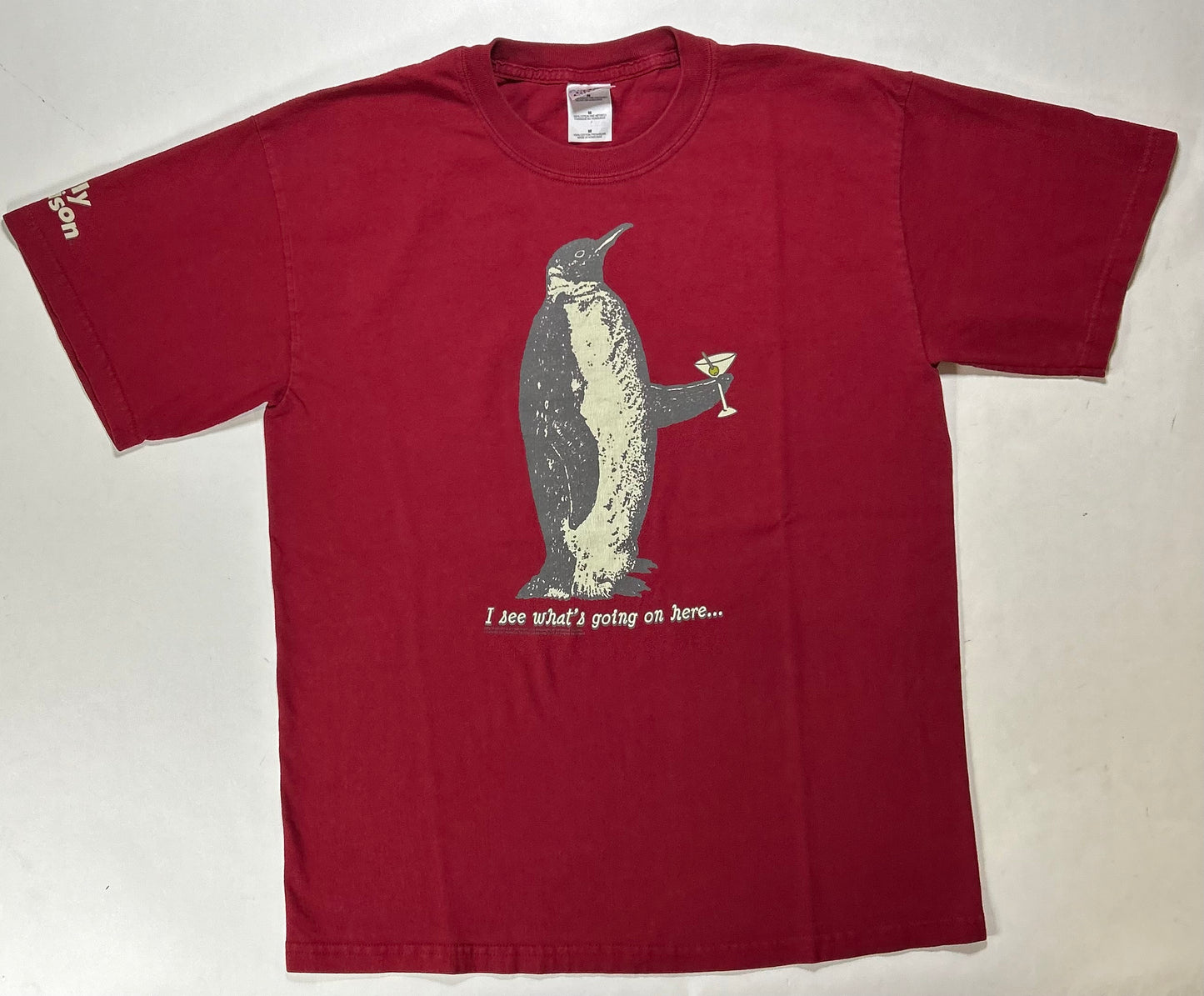 Vintage Adam Sandler Billy Madison Penguin Movie Promo 2000s Shirt Medium 20.5x28 Inches