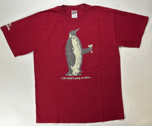 Vintage Adam Sandler Billy Madison Penguin Movie Promo 2000s Shirt Medium 20.5x28 Inches