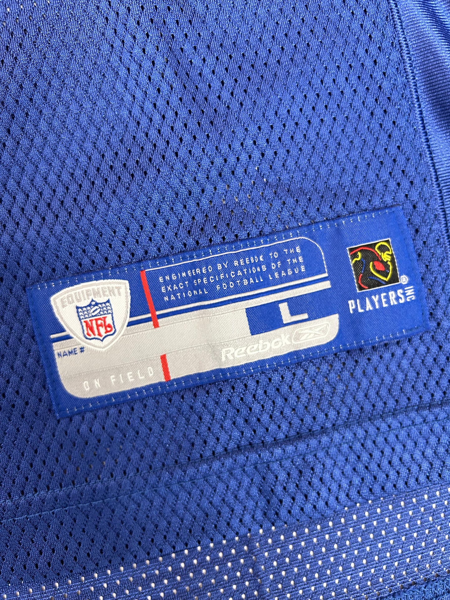 Vintage 2000s Reebok New York Giants Eli Manning NFL Jersey Blue Large