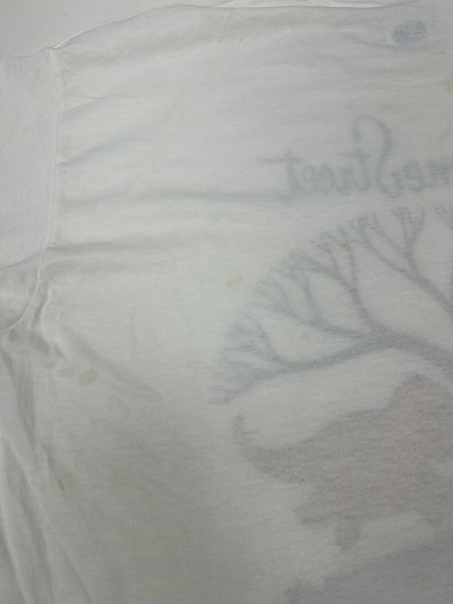 Vintage Sesame Street 27th Season TV Show Promo Tee 1995 Autographed As Is XL 23.5x29.25 Inches