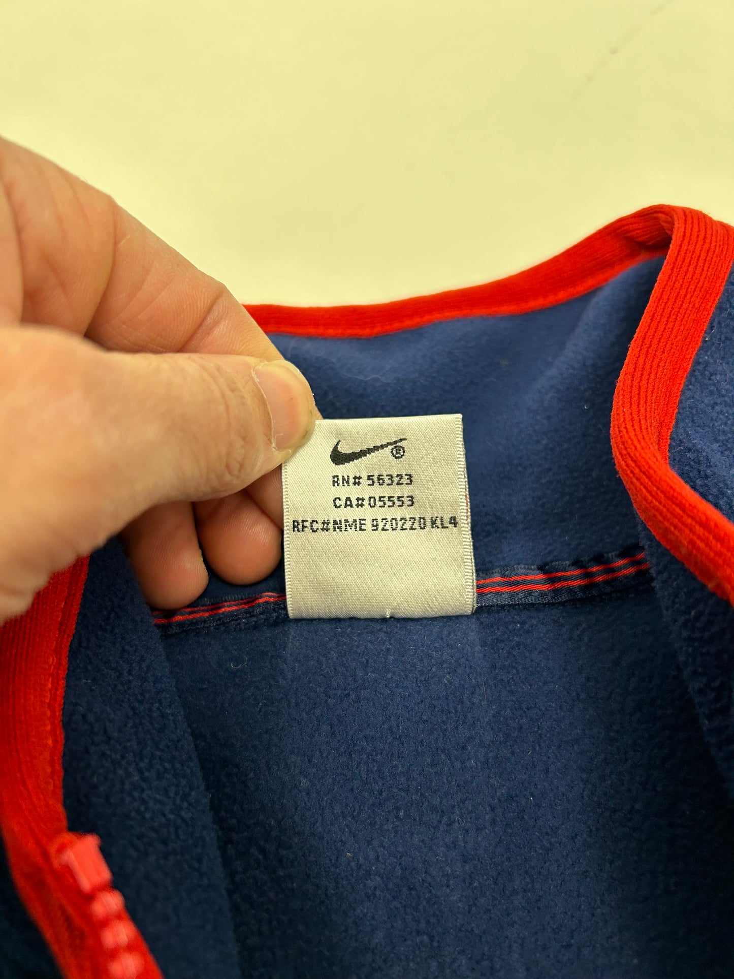 Vintage Nike USA Soccer Team Vest XL Blue Red Fleece Swoosh With USA Sticker