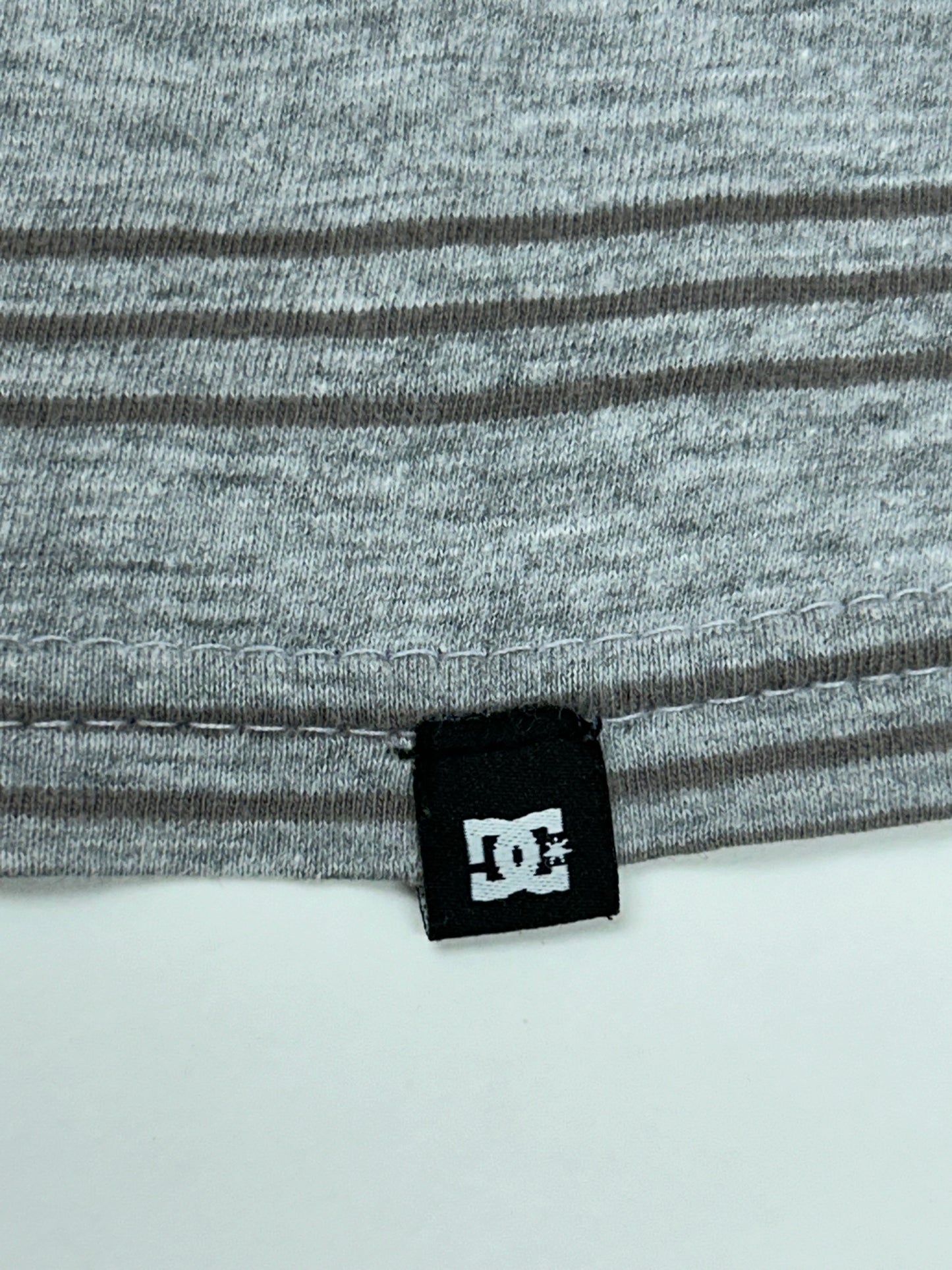 Vintage 00s DC Shoes Striped Tee Medium/Large Fit 22.5x29.25 Inches As Is Worn