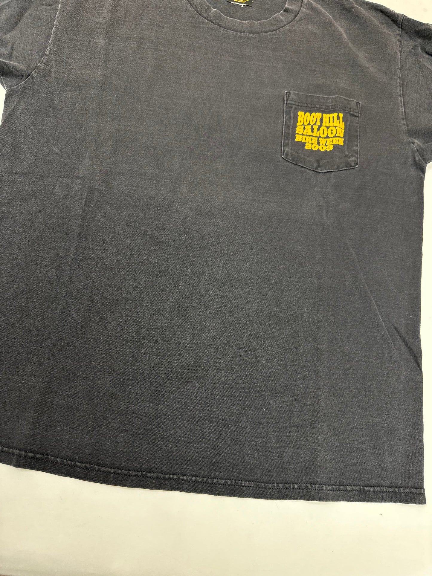 Vintage Boot Hill Saloon Bike Week 2003 Daytona Beach Florida Long Sleeve Tee XL 23.5x29.5 Inches