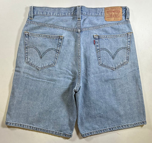 Vintage Levi's 550 Denim Blue Jean Shorts Relaxed Fit 36 18.25x23 Inches Cotton Lesotho JORTS