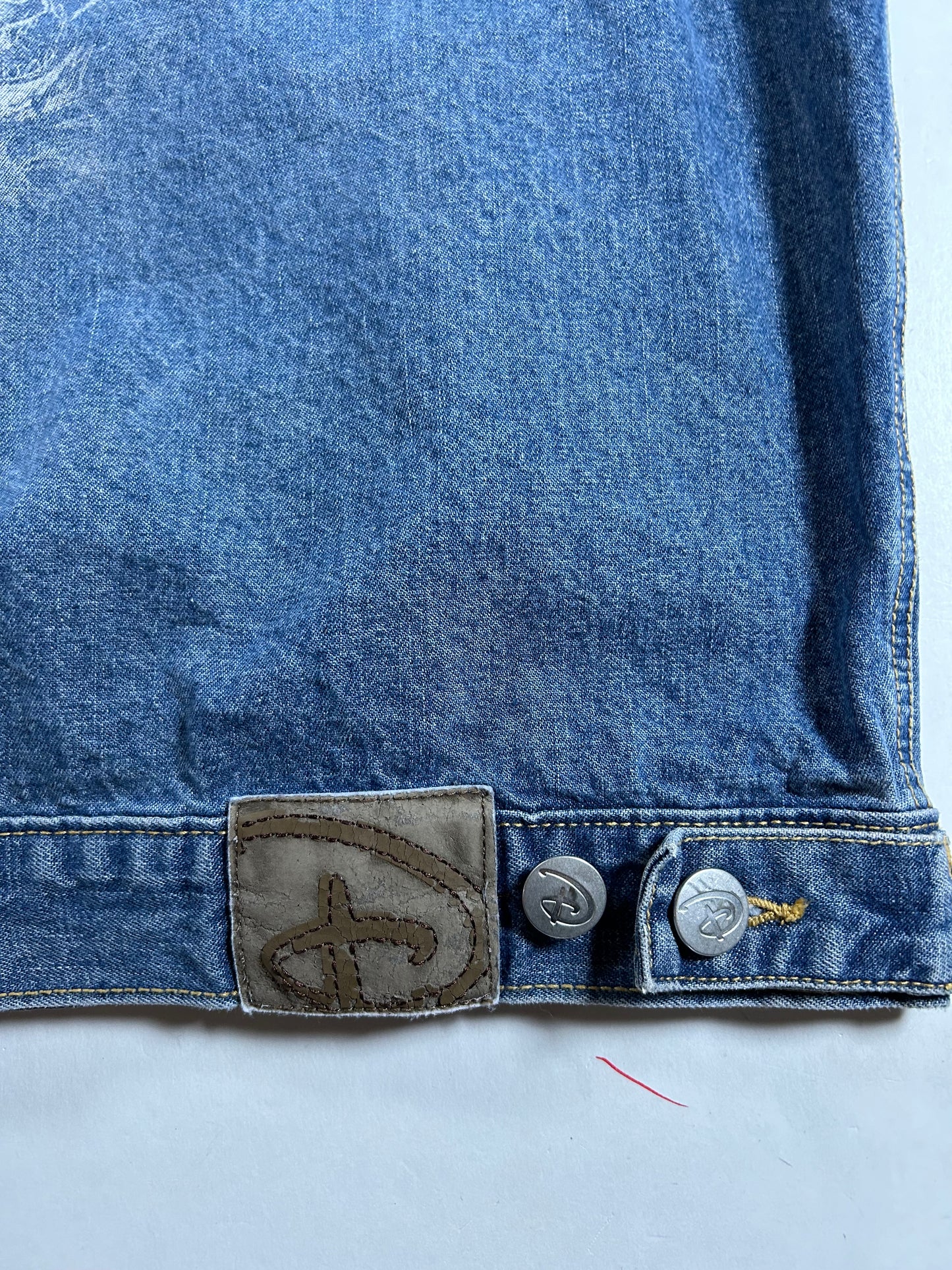 Vintage Disney Studio Jack Skellington Nightmare Before Christmas Denim Jacket 2XL 27.75x29.5 Inches