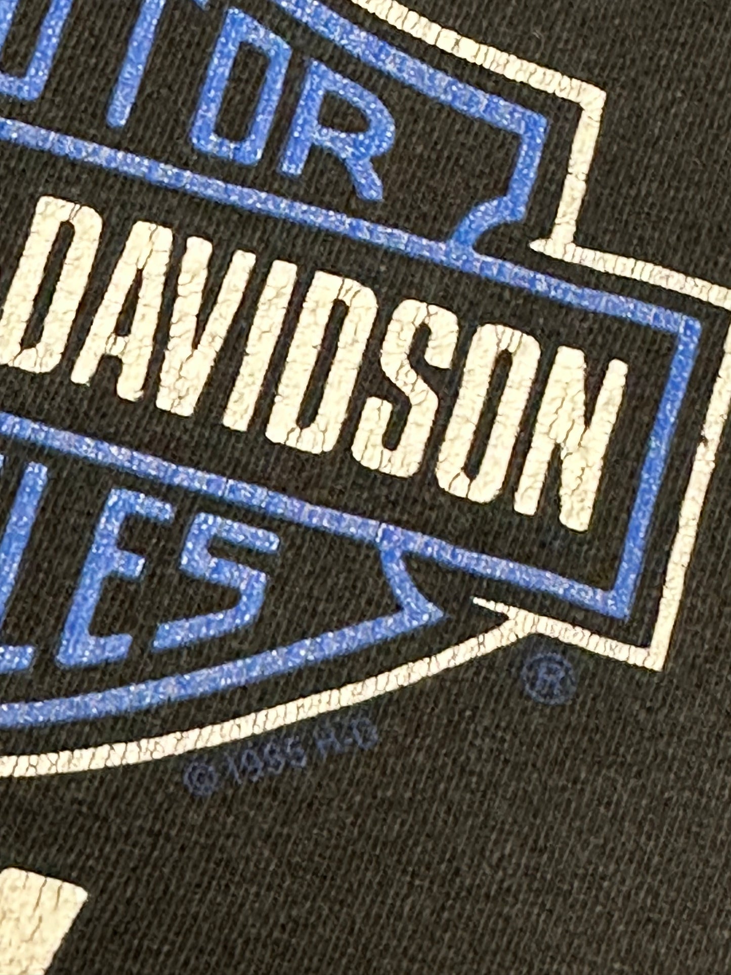 Vintage 90s Harley Davidson Motorcycles Chick’s Albuquerque, N.M. American Legend Tee Large 22.25x28.75 Inches