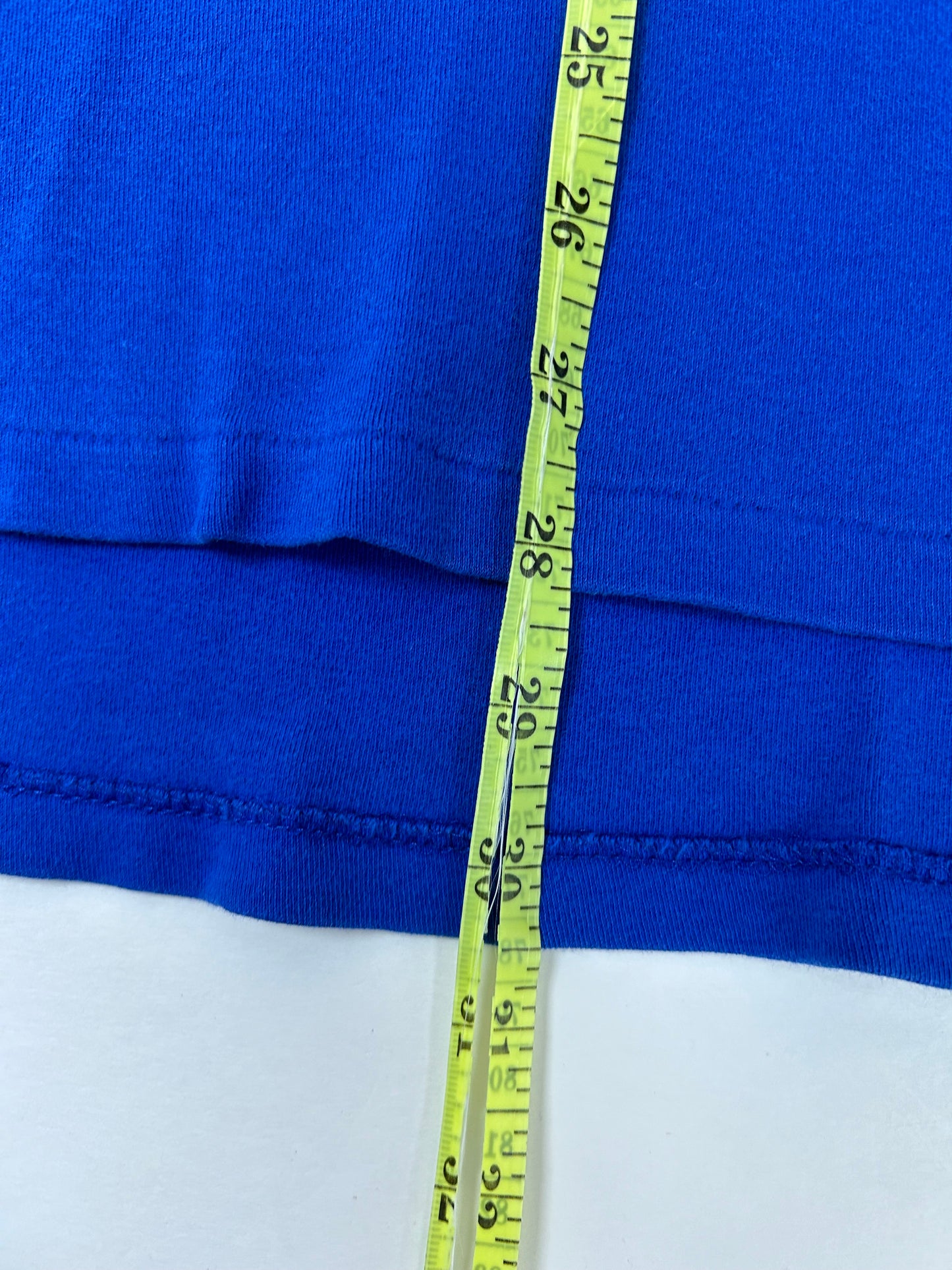 Vintage Polo Ralph Lauren Horse Chest Embroidered Polo Shirt Large 24.5x28.25/30.25 Inches Made In USA Royal Blue