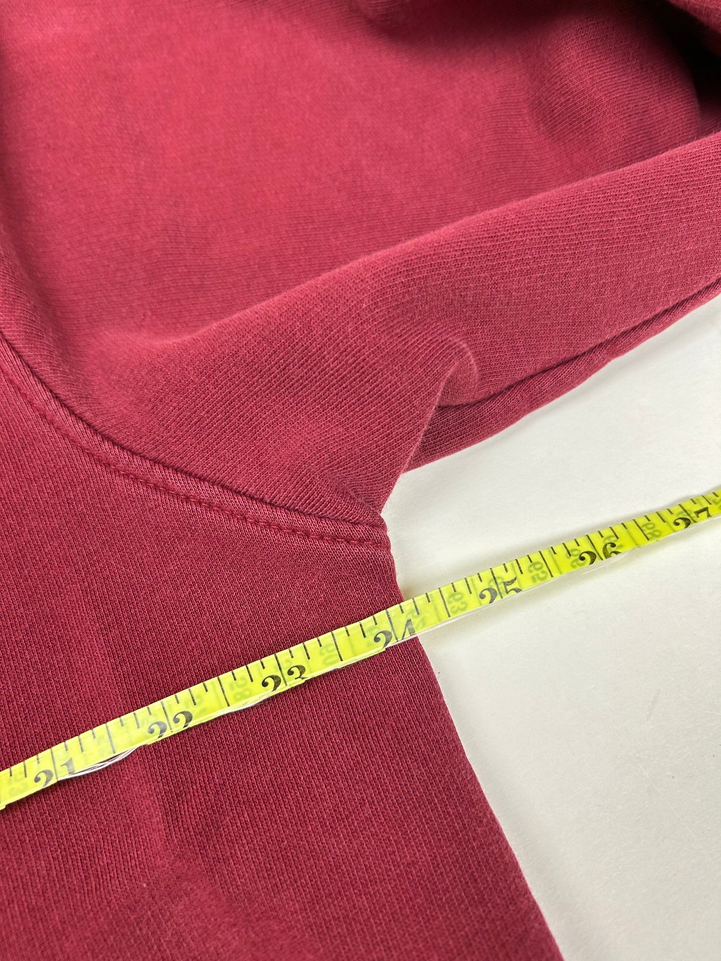 Vintage 00s Nike Swoosh Embroidered Chest Logo Essential Crewneck Sweatshirt Maroon Red Large  24.25x28 Has Small Flaw On Back As Is