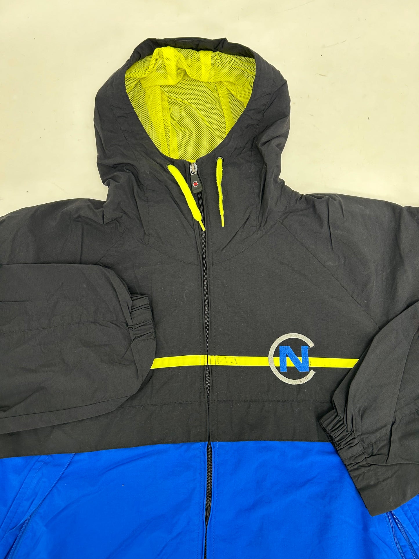 Nautica Competition Zip Up Windbreaker Jacket XL/L Fit 27.25x27.5 Inches As Is