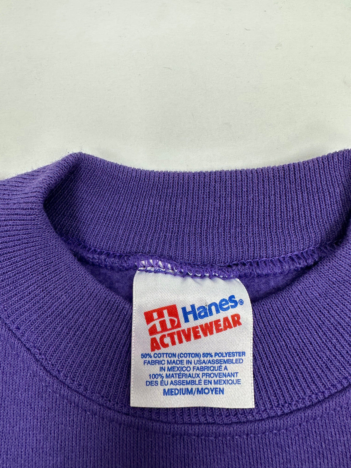 Edgewood NJ “Deeper Than The Roots.” First Edition Crewneck Sweatshirt Tagged Medium Can Fit Small 20.5x25.5 Purple Fade Hanes 50/50 USA
