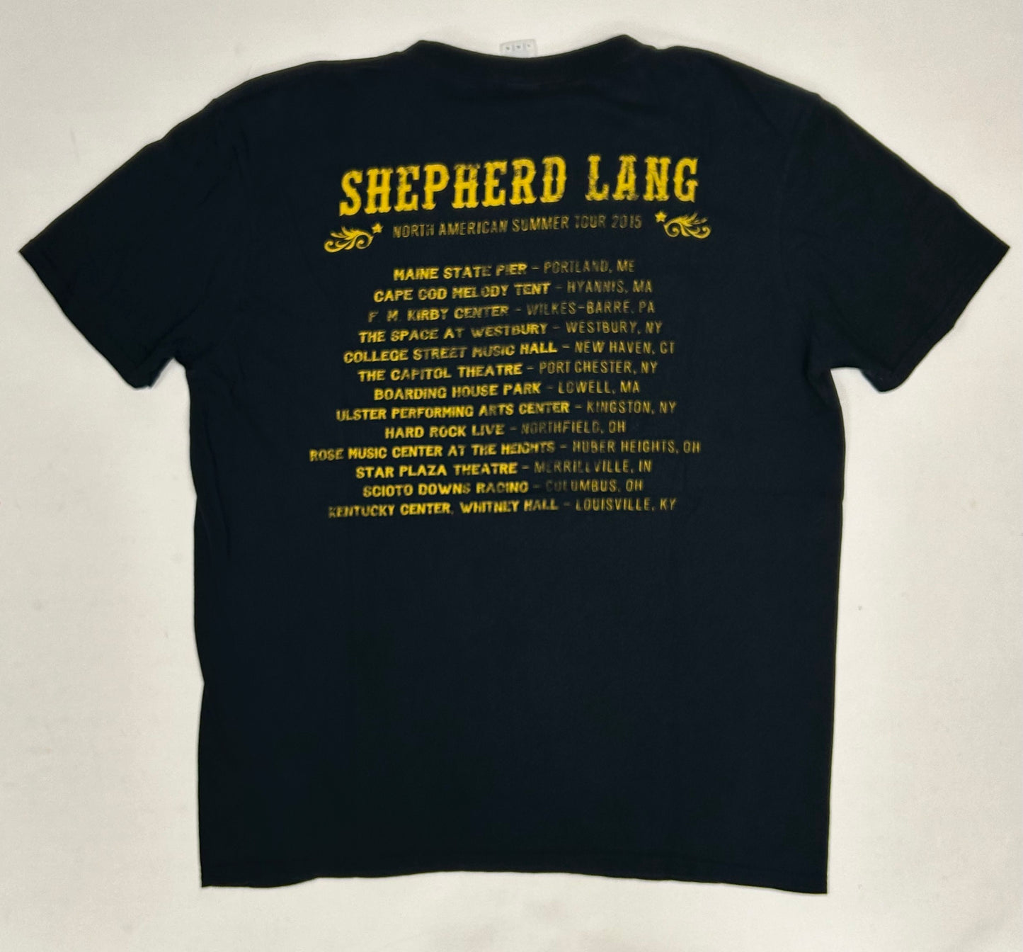 Kenny Wayne Shepherd Jonny Lang Music Tee North American Summer Tour 2015 Large 22.25x27.75