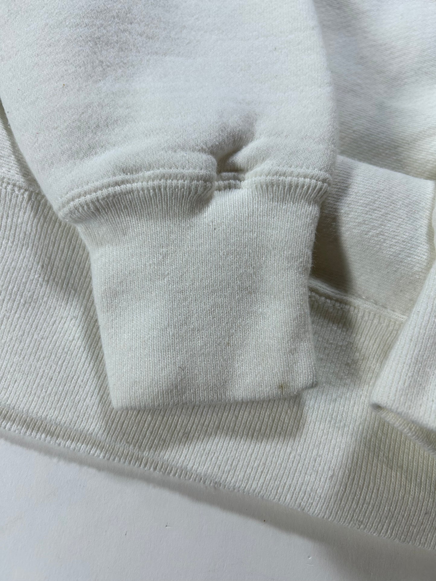 Vintage Brown University College Crewneck Sweatshirt Grain Bassett Walker 23x27.5 Inches White As Is