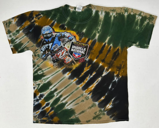 2011 Unadilla National Motocross Rockstar Energy MX Tie-Dye Tee Large 22.5x27.75 Inches