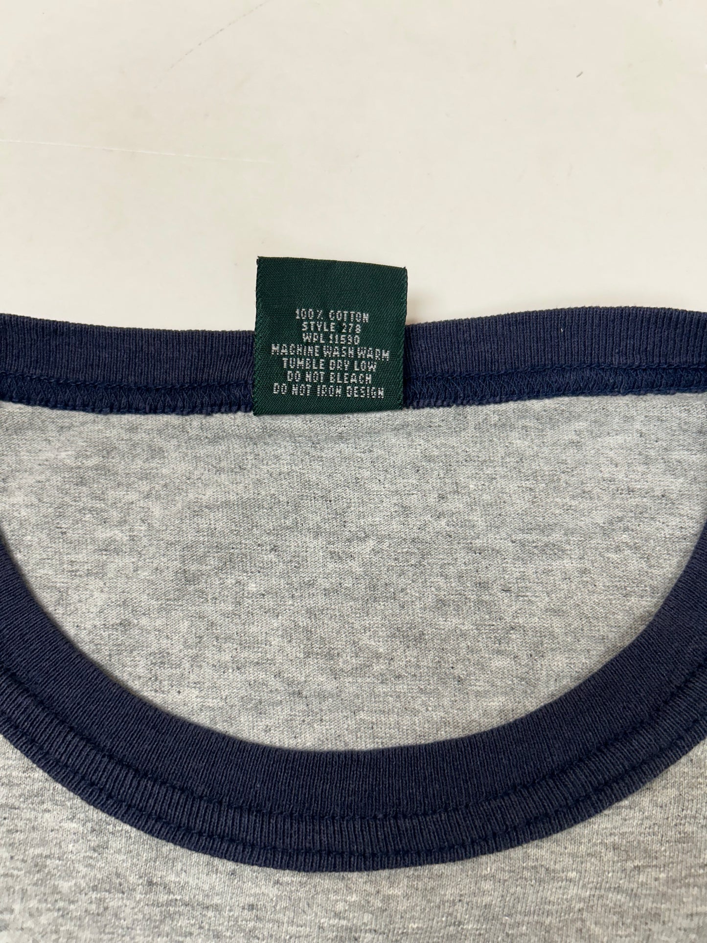 Vintage MV Sport University Of Delaware College Ringer Tee XL 23.25x29.5 Inches