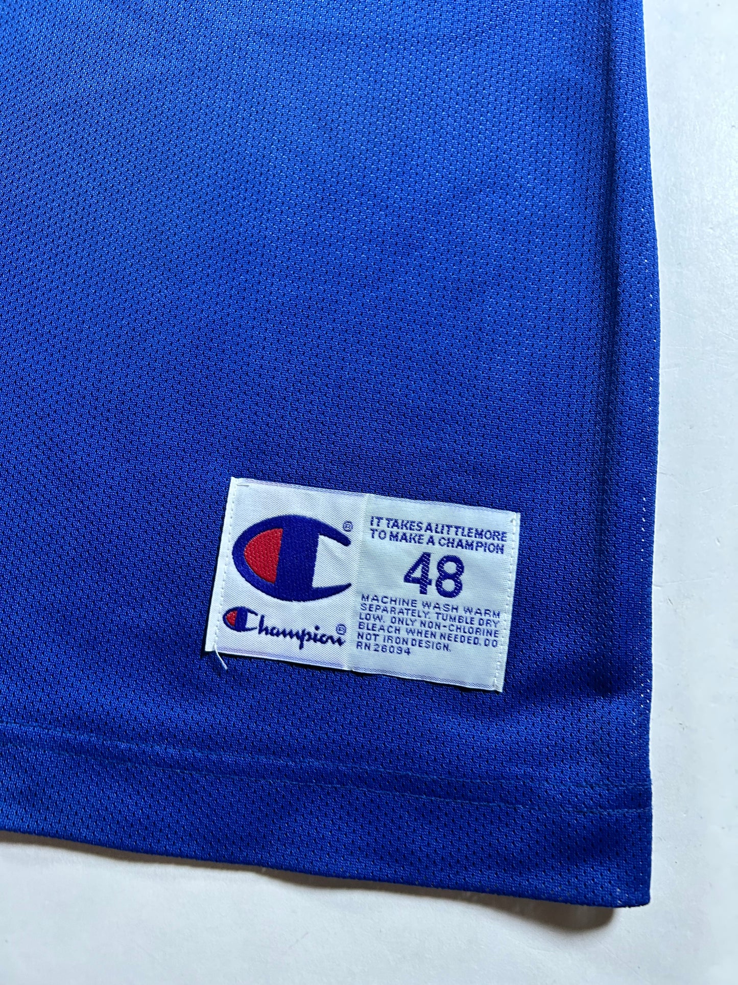 Vintage Champion Kerry Kittles New Jersey Nets NBA Jersey Blue 48 XL 23.75x33 Inches Clean Rare