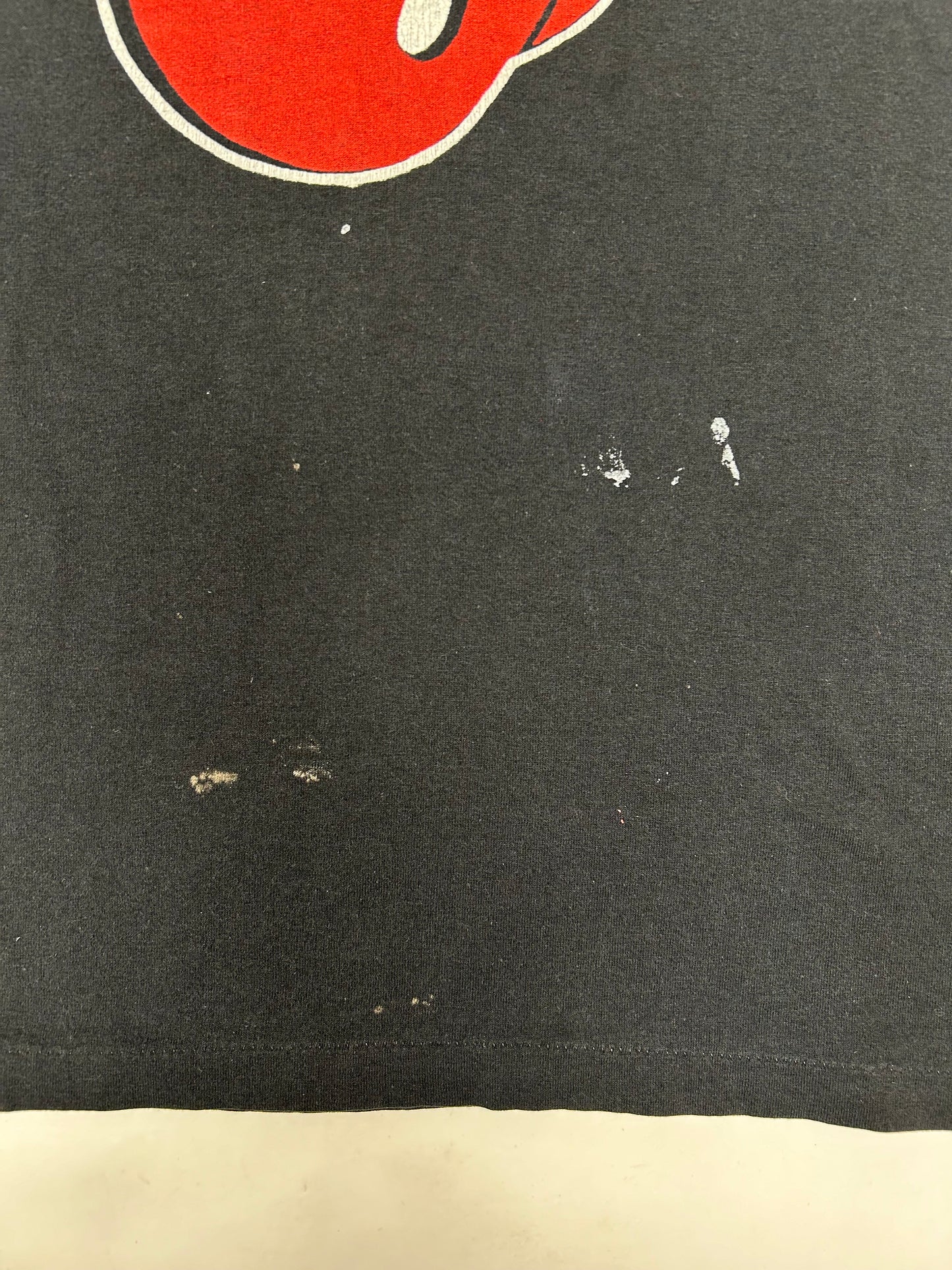 Vintage The Rolling Stones Music Band T-Shirt Black 1980s L/XL 22.5x28.25 Inches