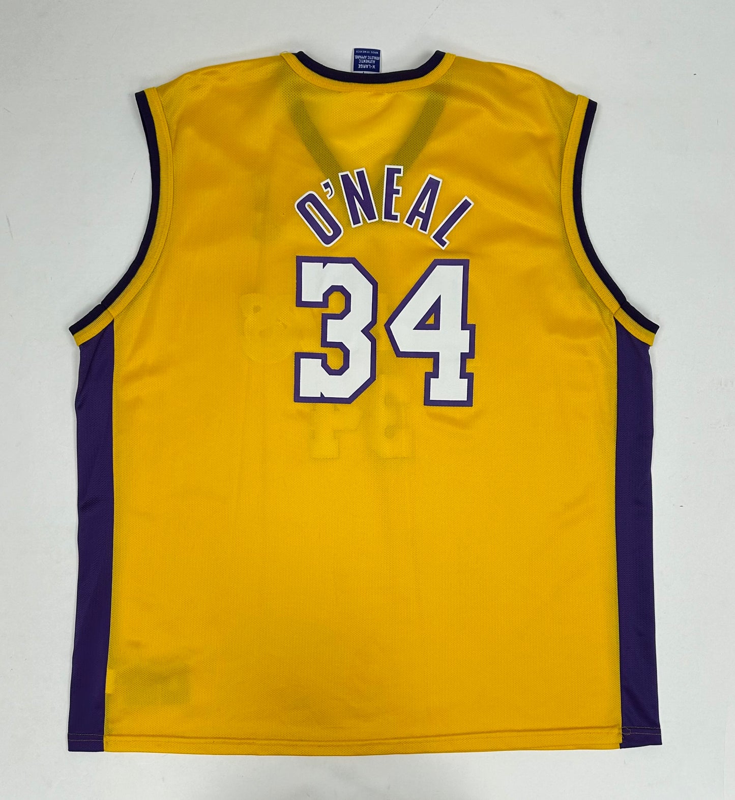 Los Angeles Lakers Shaquille O’Neal “Shaq” Jersey Champion 48 XL 27x32.5 Inches Wide Shoulder