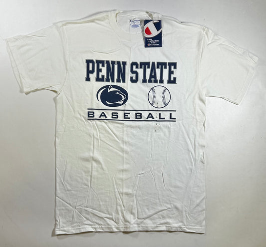 Penn State Nittany Lions Baseball NCAA College Champion Tee Large 21.75x31.25 Inches White Brand New