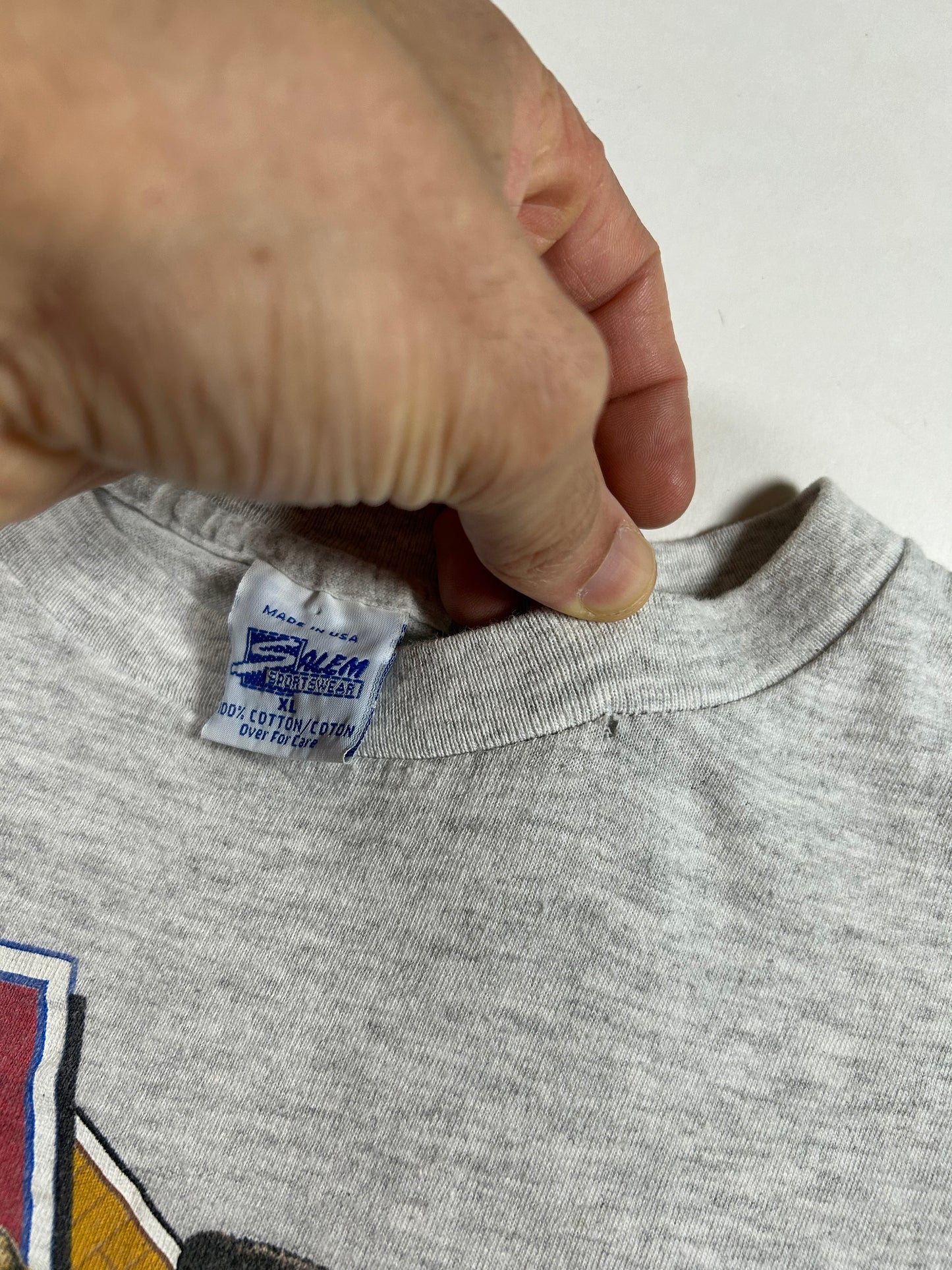 Vintage 1992 Dream Team Barcelona Olympic Michael Jordan NBA Salem Sportswear XL 23.75x29 Inches Gray As Is