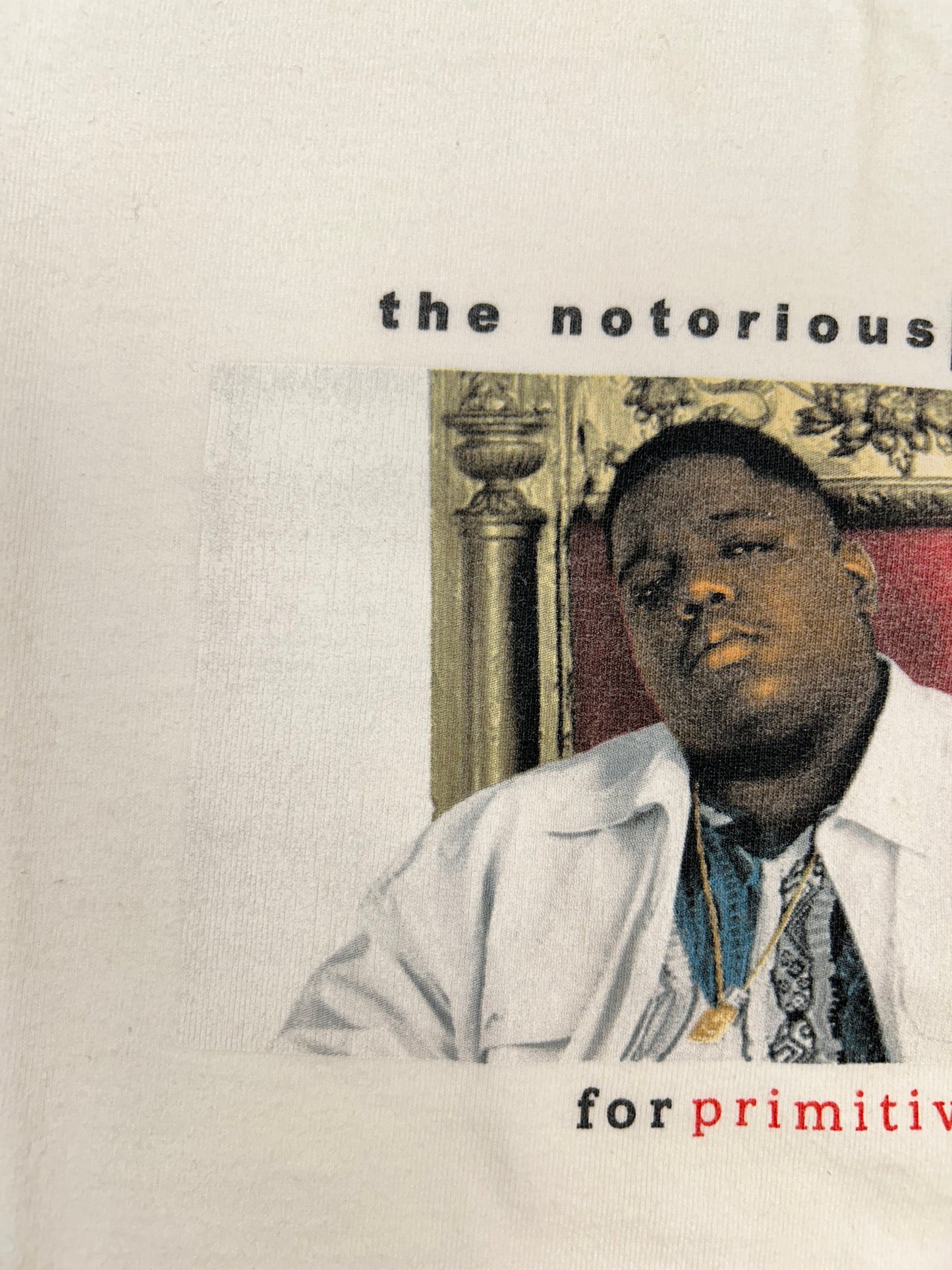 Notorious Big X Primitive Skateboards Biggie Smalls Skateboarding Skate Tee Medium 20x27 Inches