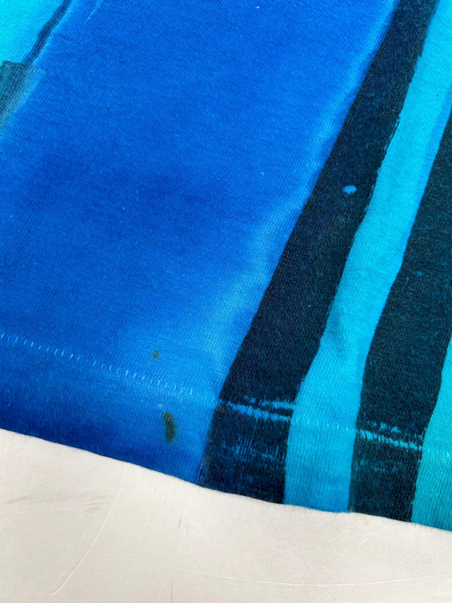 Vintage Bear Surfboards Tie-Dye Blue Shirt XL/2XL Fit 26.5x28.75 Inches Made In USA