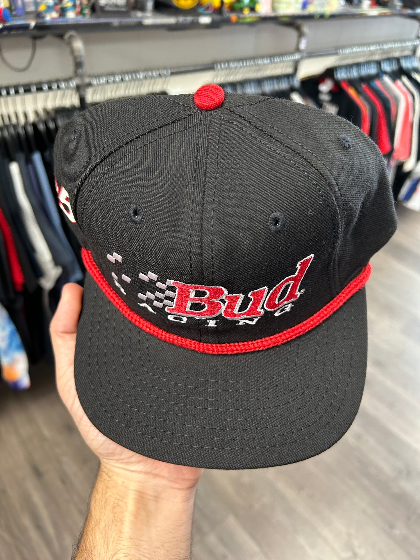 Vintage Bud Racing NASCAR 614 Of 2500 Adjustable Hat Black