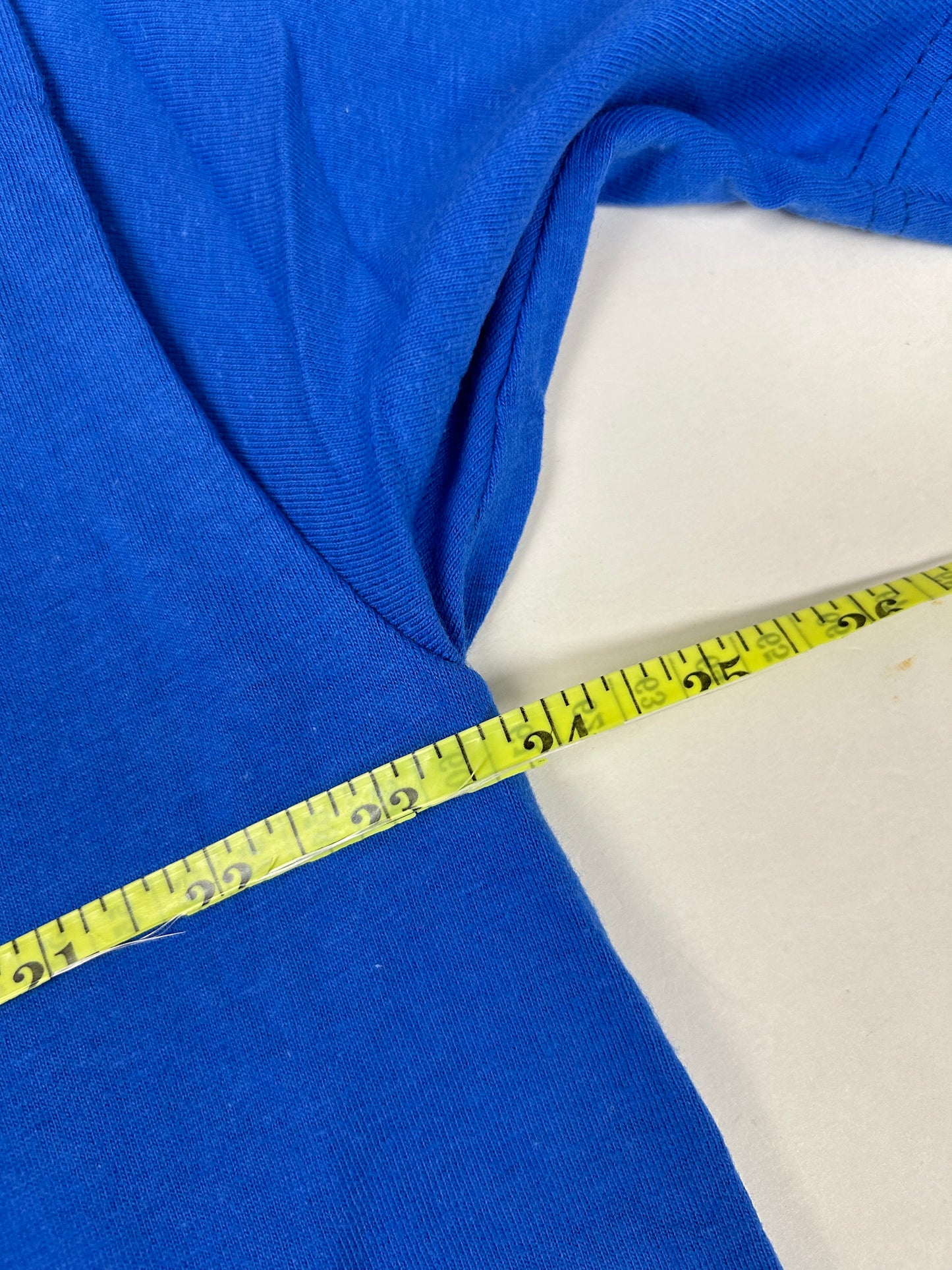 Edgewood NJ first edition “Deeper Than The Roots.” Tee XL 23.75x31.75 Inches Hanes Beefy-T 100% Cotton USA/Mexico Made Royal Blue