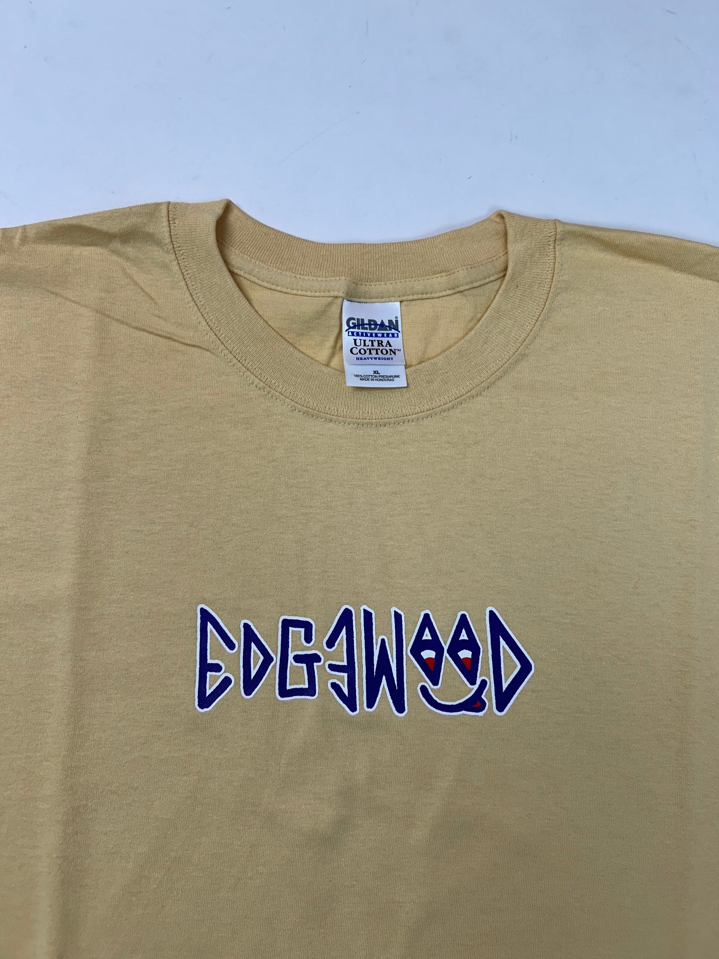 Edgewood NJ first edition “Deeper Than The Roots.” Tee XL 24.5x32 Inches 00s Gildan 100% Cotton Honduras  Made Sand Tanish Color
