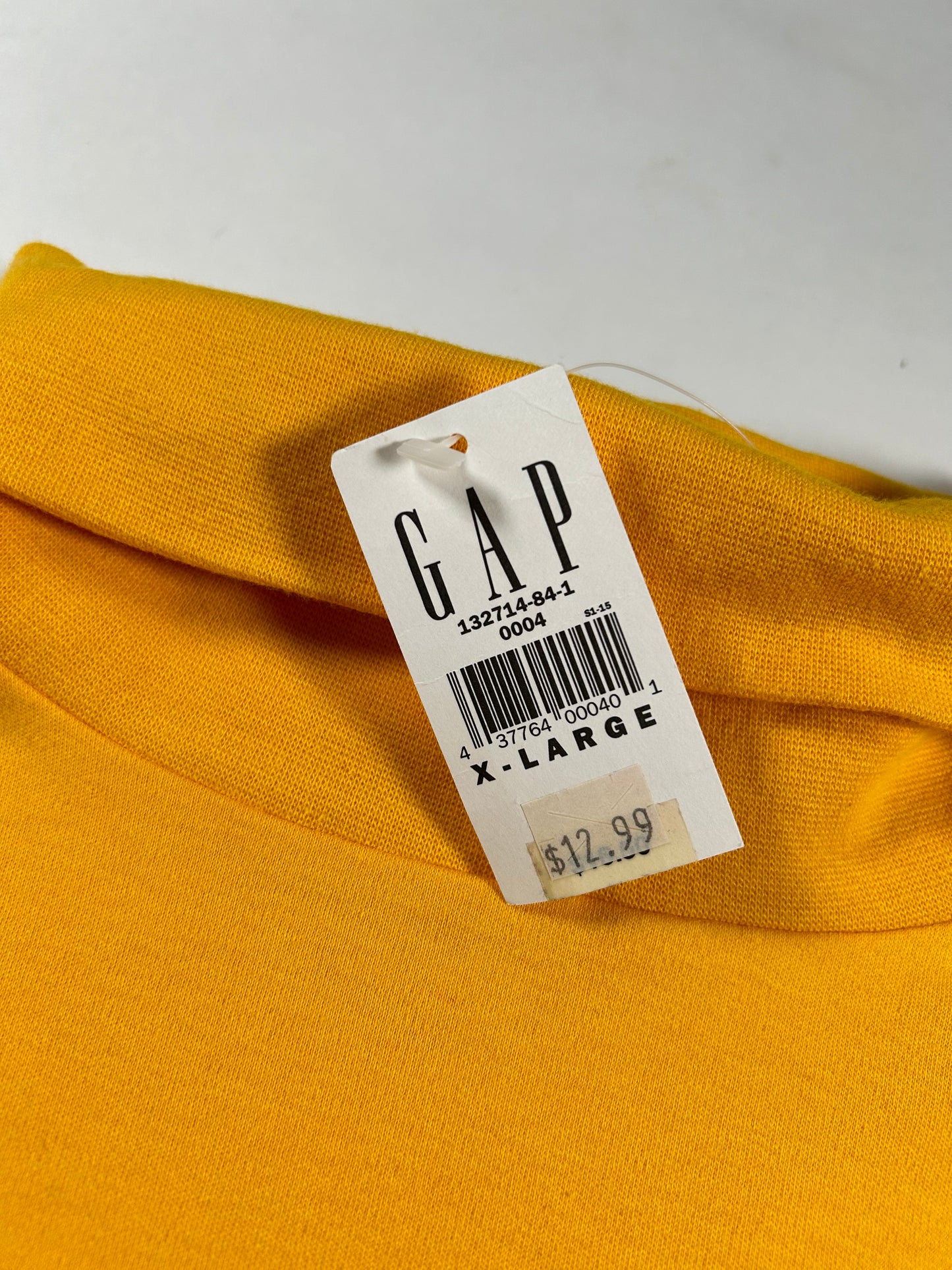 Vintage GAP Turtleneck Long Sleeve Shirt Golden Yellow Men’s XL Brand New 23.75x29.25 Inches