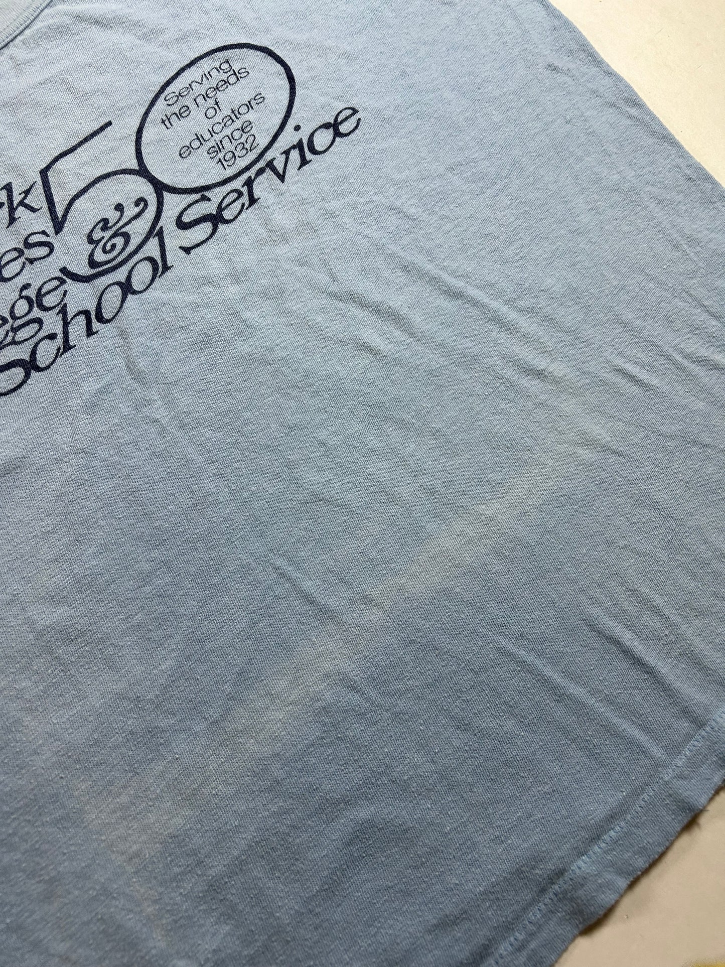 Vintage The New York Times College & School Service 50 Years 1982 Tee 20.25x22.25 Inches