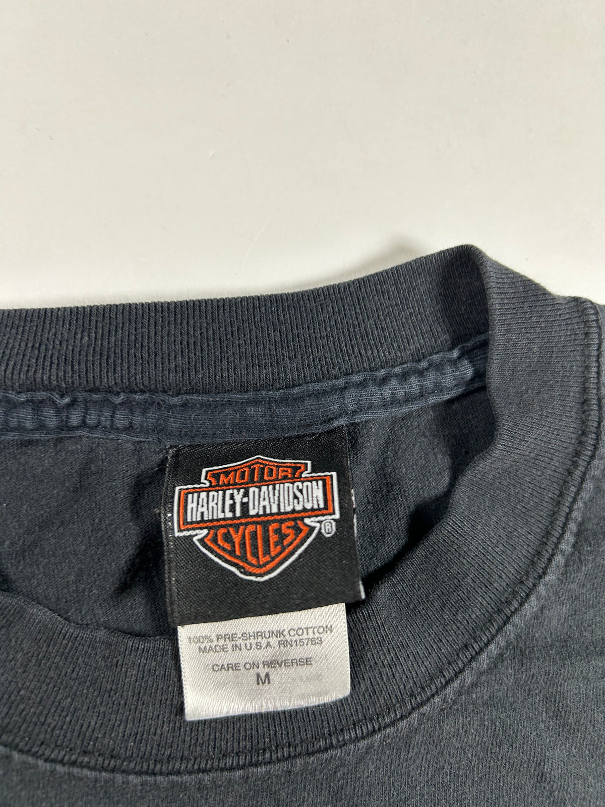 Vintage 2000s Harley Davidson/Buell Smoky Mountain I Rode The Dragon Motorcycle Long Sleeve Tee Medium 19.75x27.5 Inches