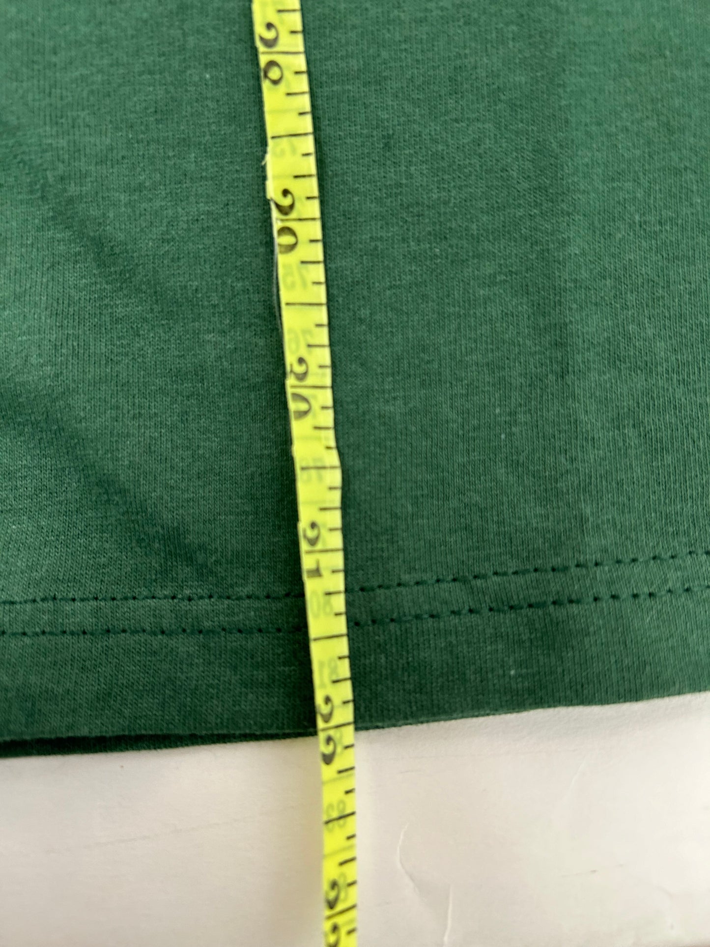 Edgewood NJ first edition “Deeper Than The Roots.” Tee XL 23.25x32 Inches 90s Russell Athletic Blank 100% Cotton USA Deep Forest Green